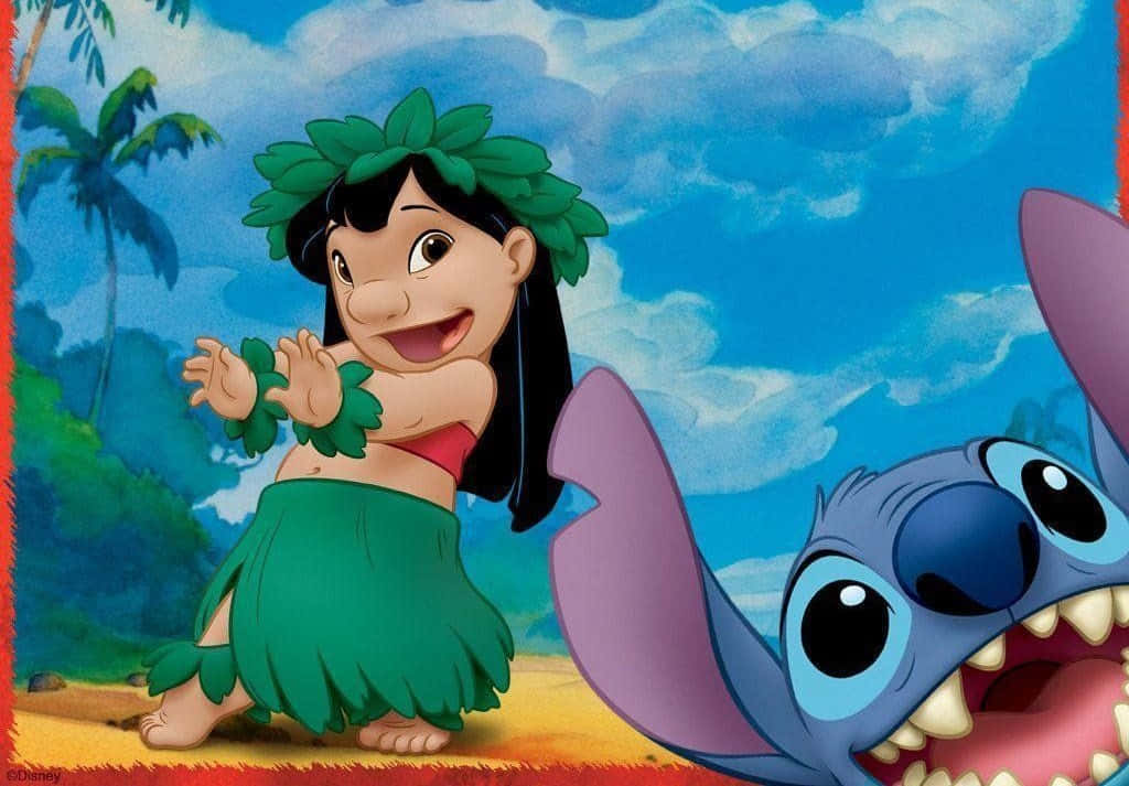 Download Cute Lilo and Stitch sharing a heartwarming moment Wallpaper ...