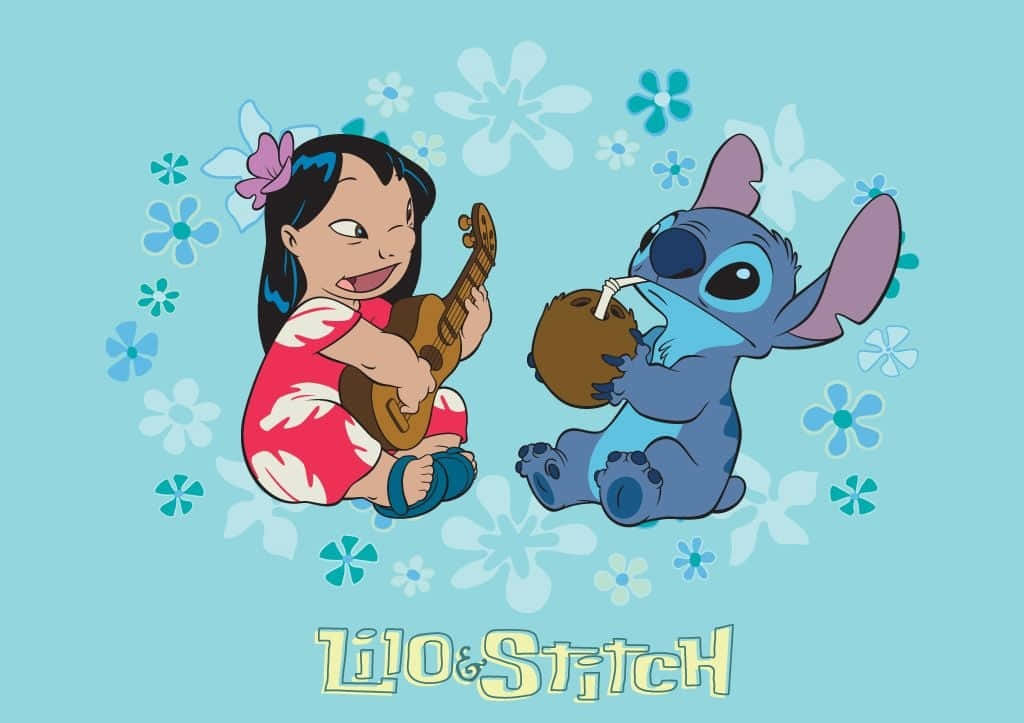 Fondode Pantalla Adorable De Lilo Y Stitch Abrazándose Fondo de pantalla