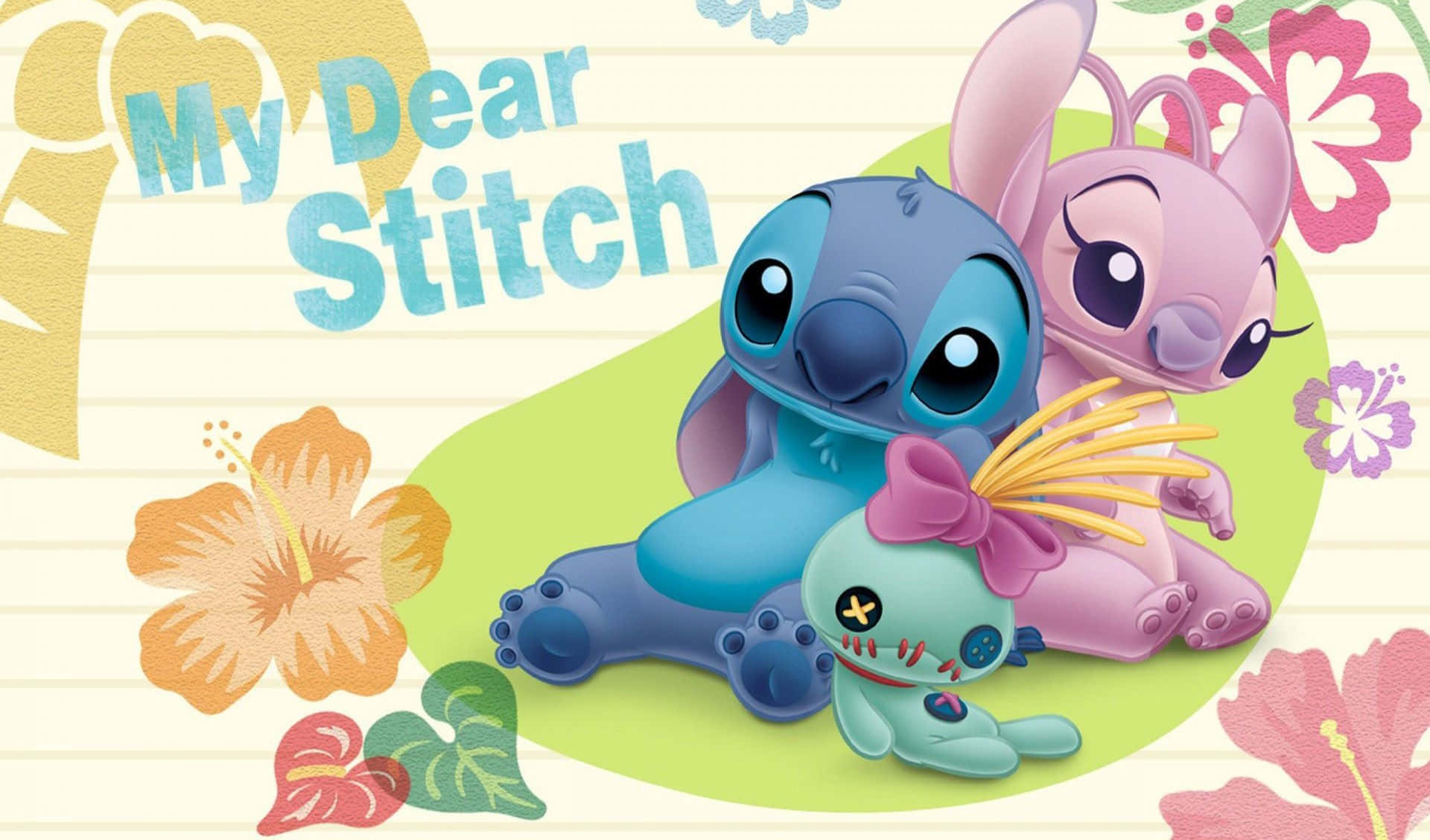Adorable Lilo&Stitch Embrace Wallpaper