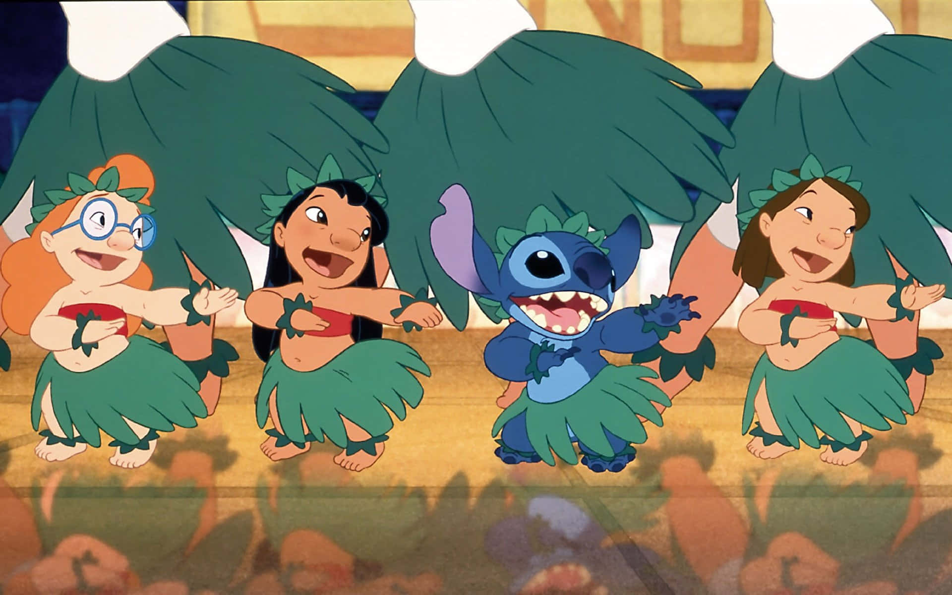 Adorable Lilo and Stitch Adventure Wallpaper