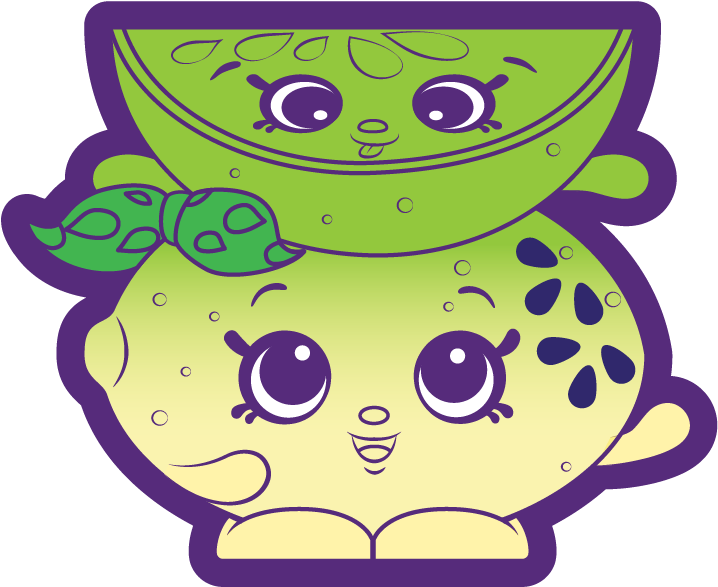 Cute Lime Shopkin Character PNG