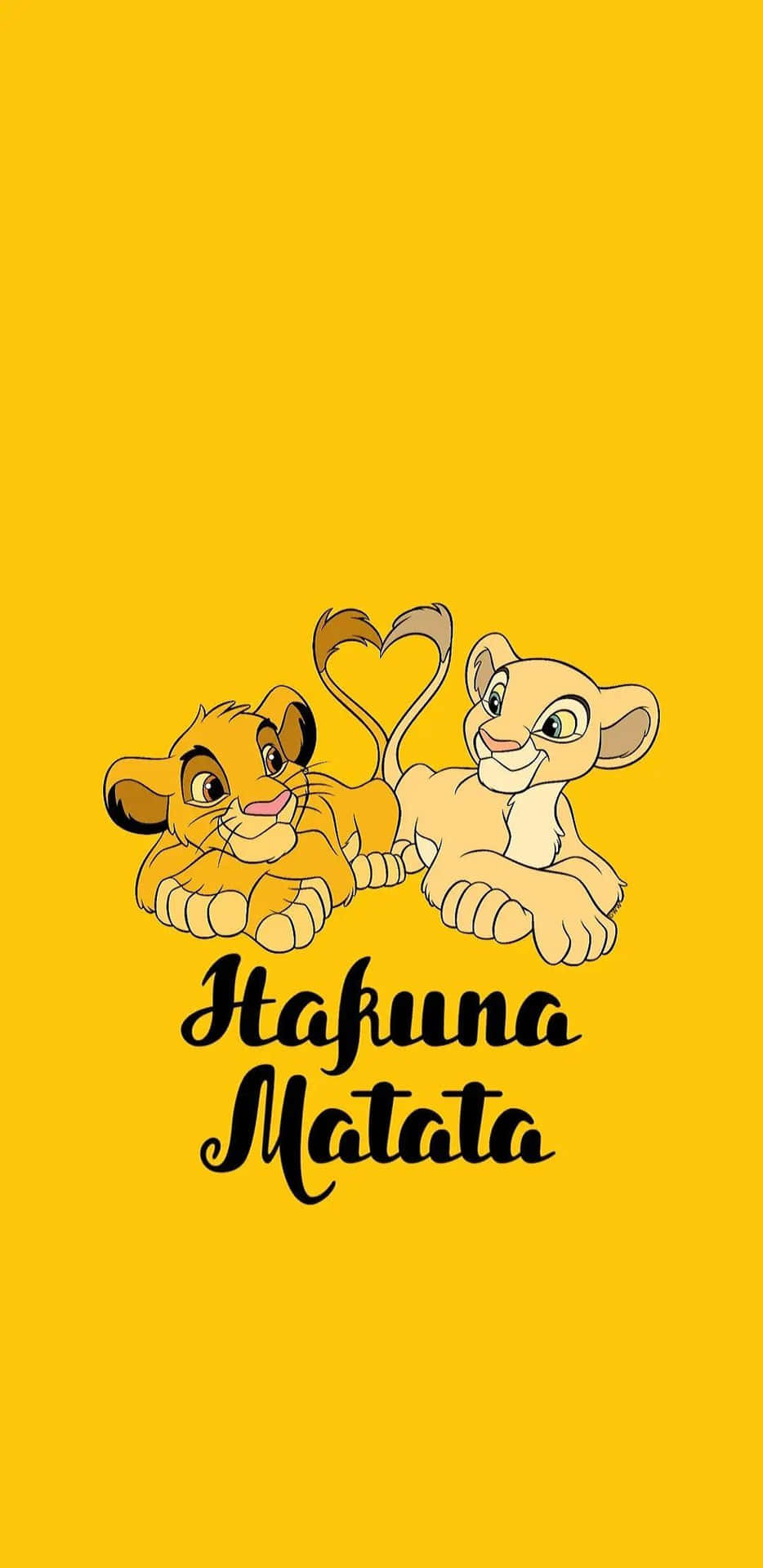 Cute Lion King Simba And Nala Hakuna Matata Wallpaper