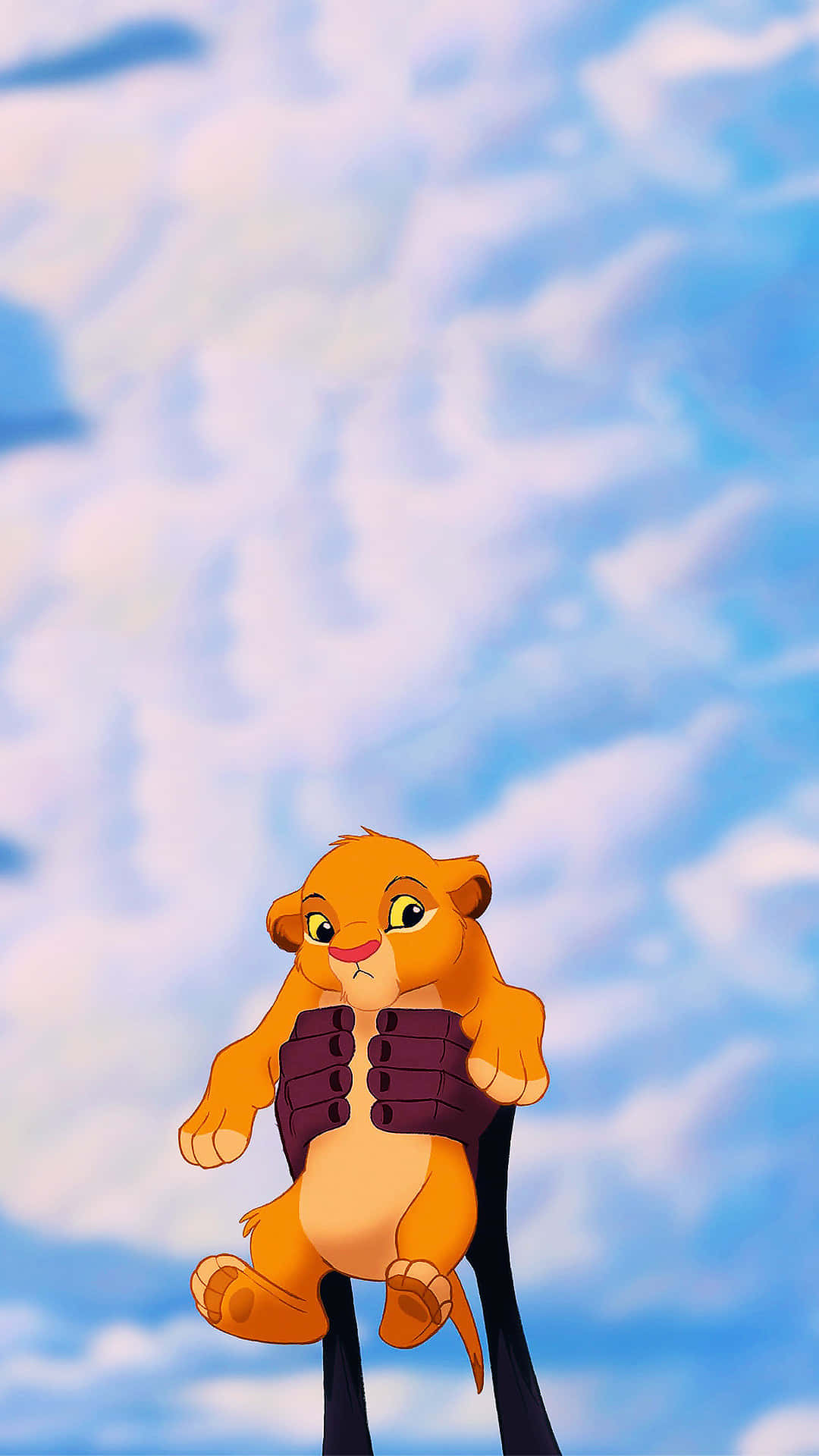 Cute Lion King Iconic Scene Poster Wallpaper