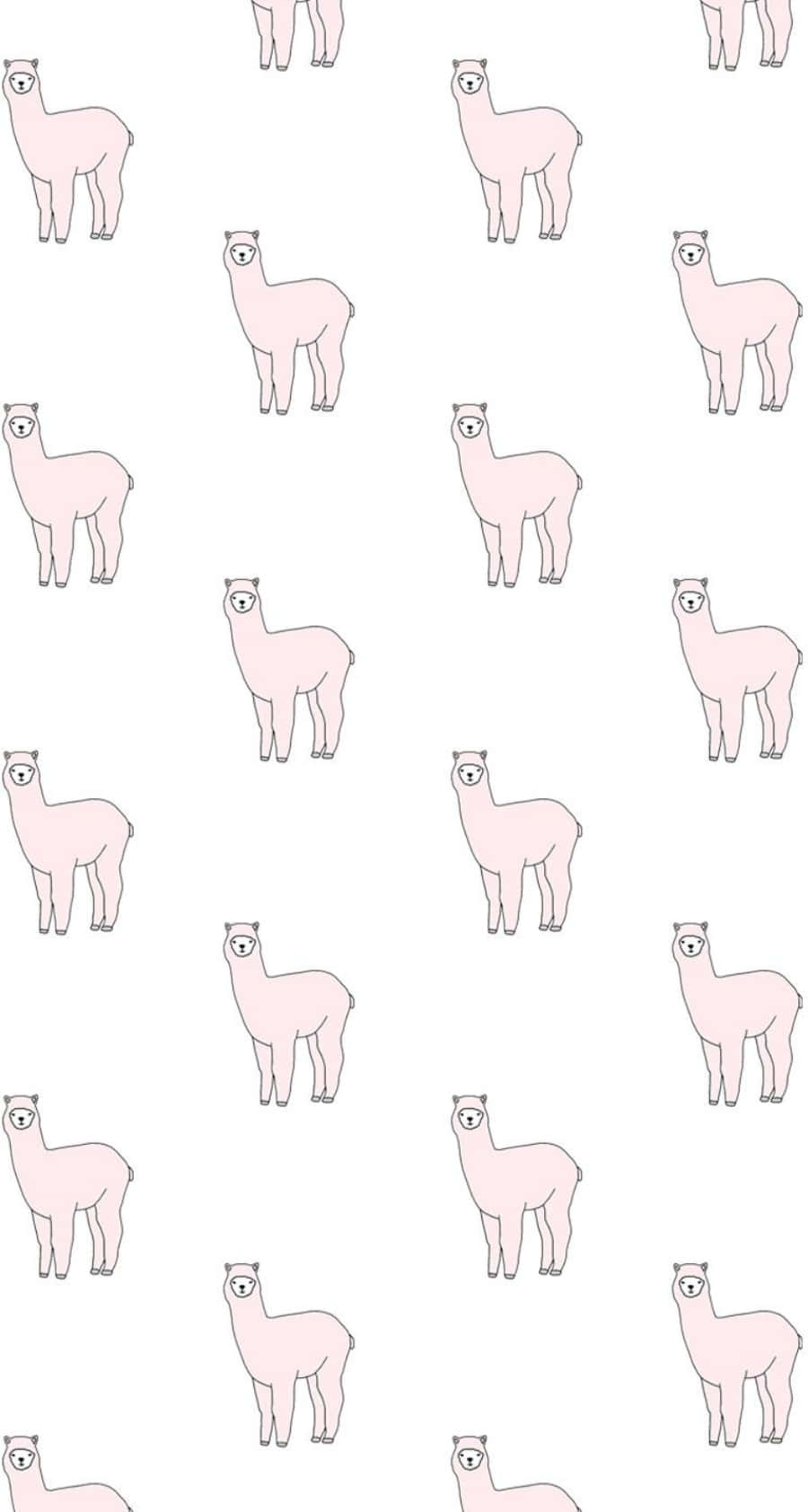 Cute Llama Seamless Wallpaper