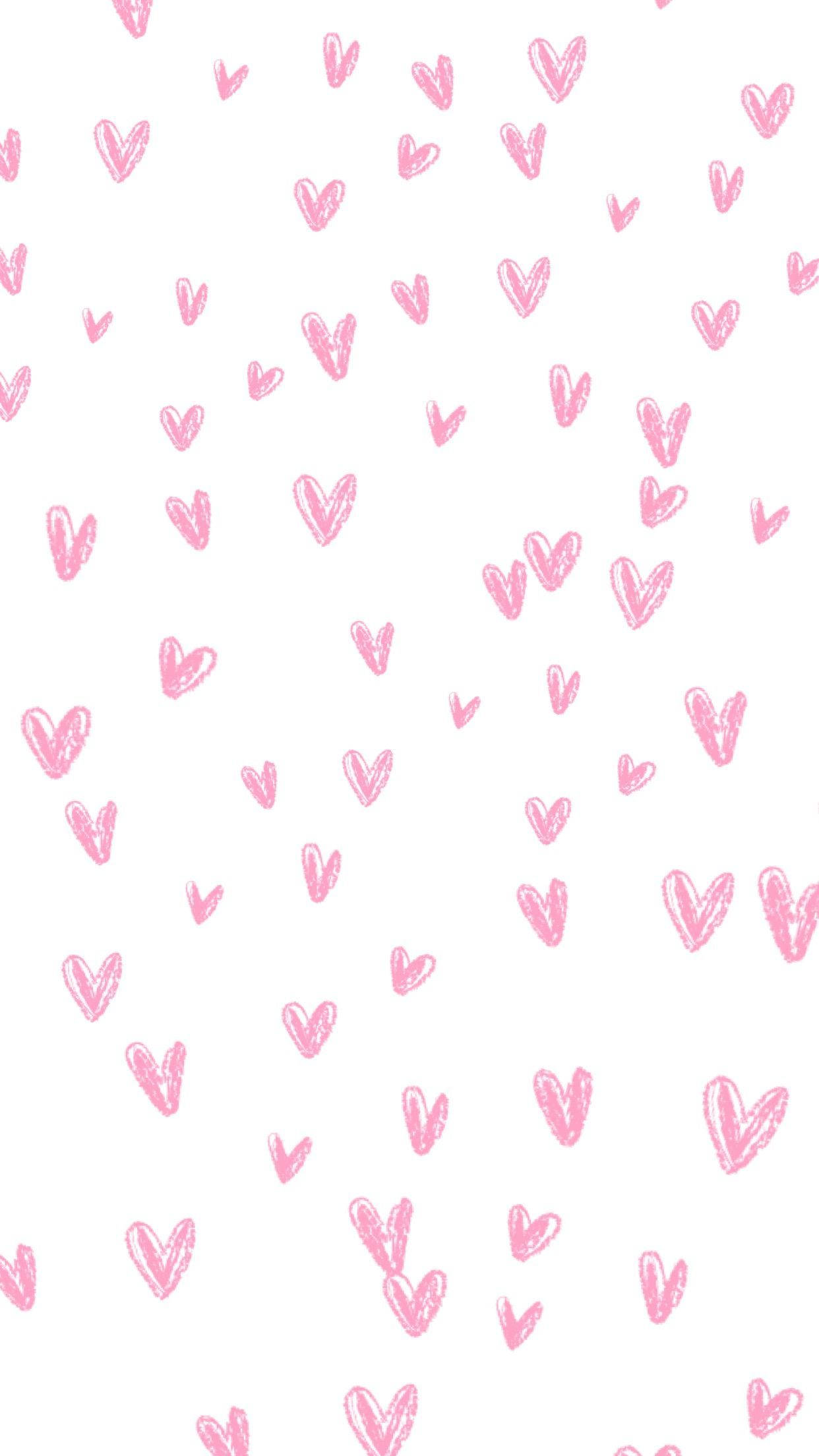 Cute Love Heart Art In White Paper Wallpaper
