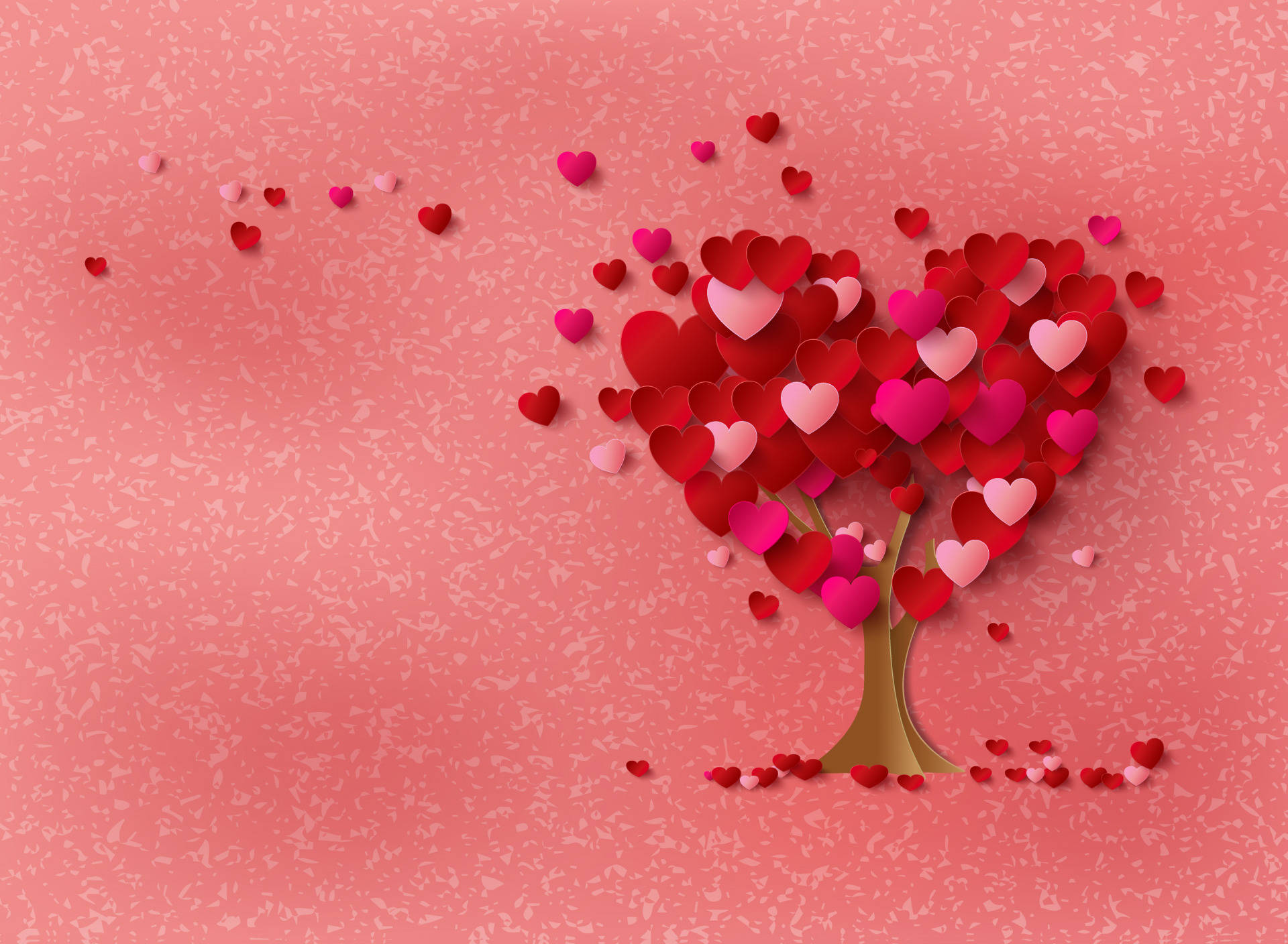 Cute Love Heart Tree Wallpaper