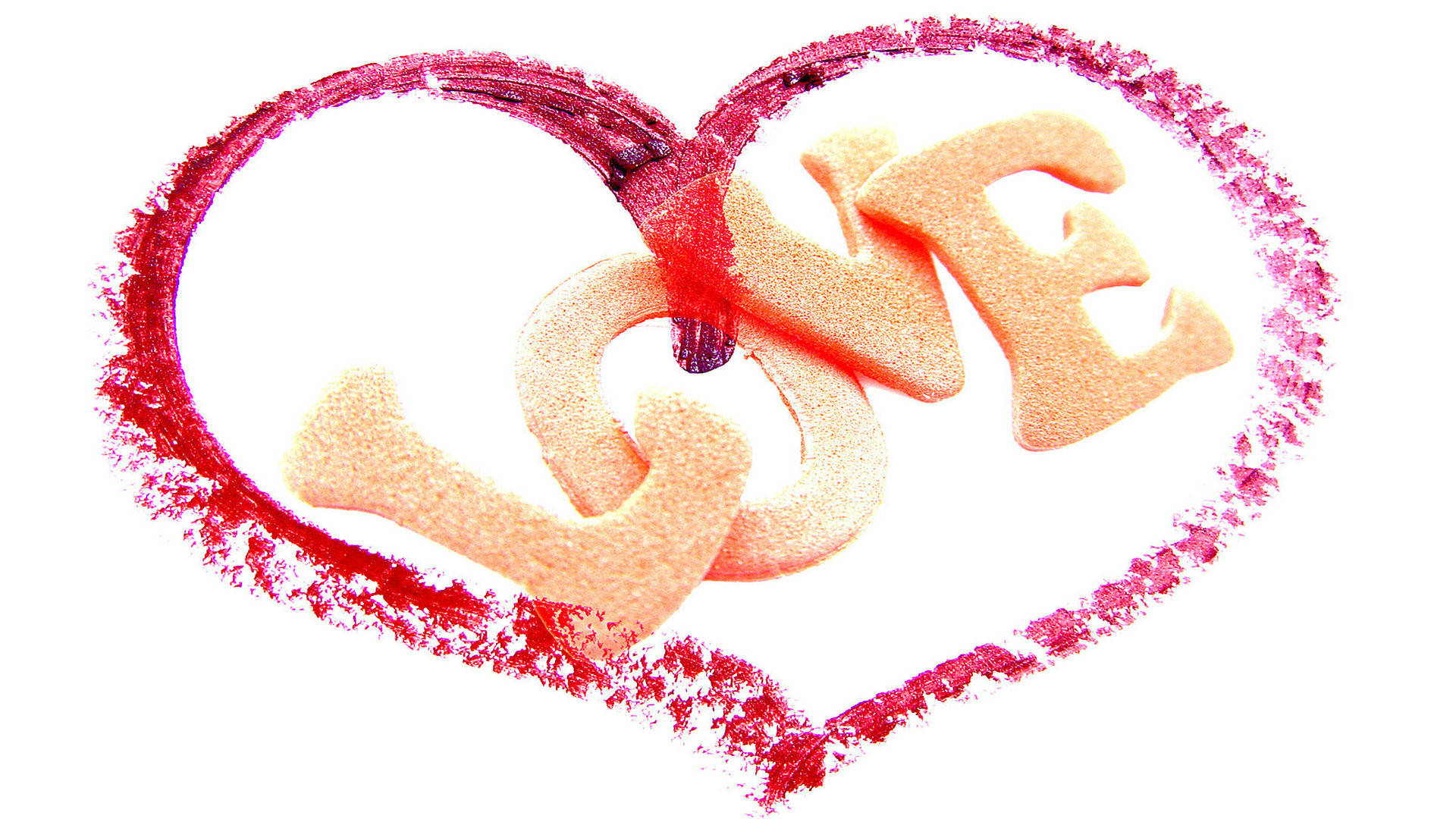 Cute Love Red Heart Wallpaper