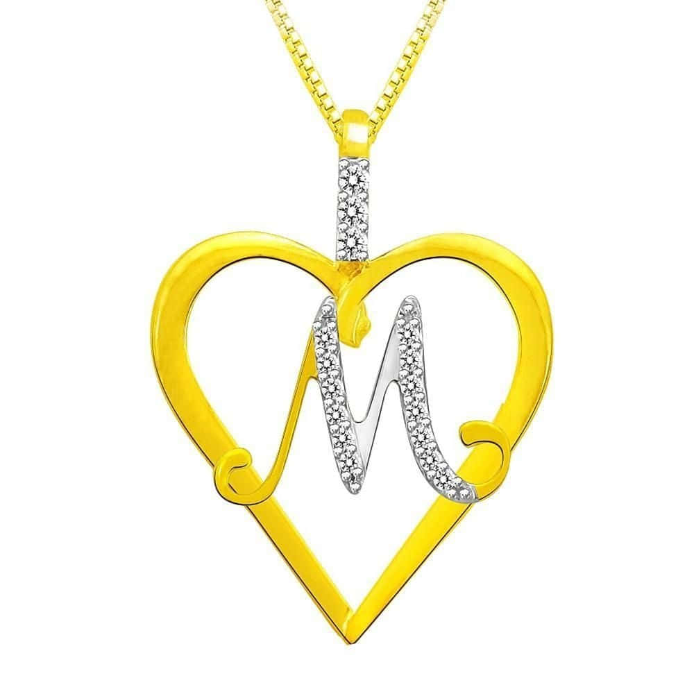 A Heart Shaped Pendant With A Diamond In The Middle Wallpaper