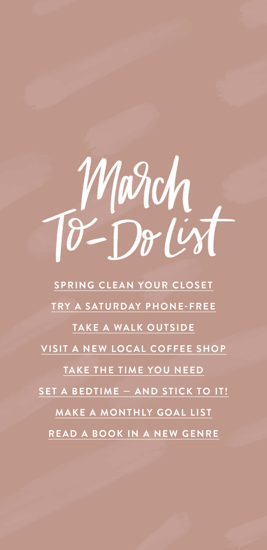 March To Do List Wallpaper