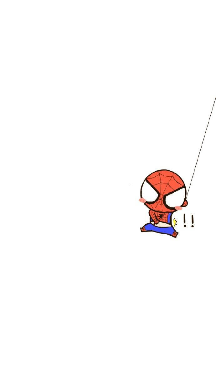 Cute Marvel Spider-man Swinging Background