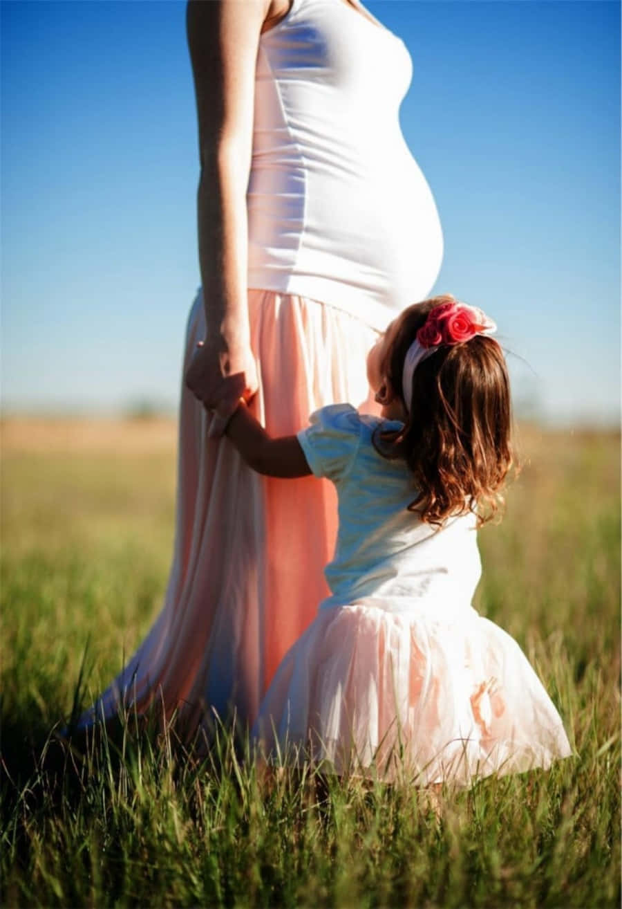 Cute Maternity Little Daughter Picture