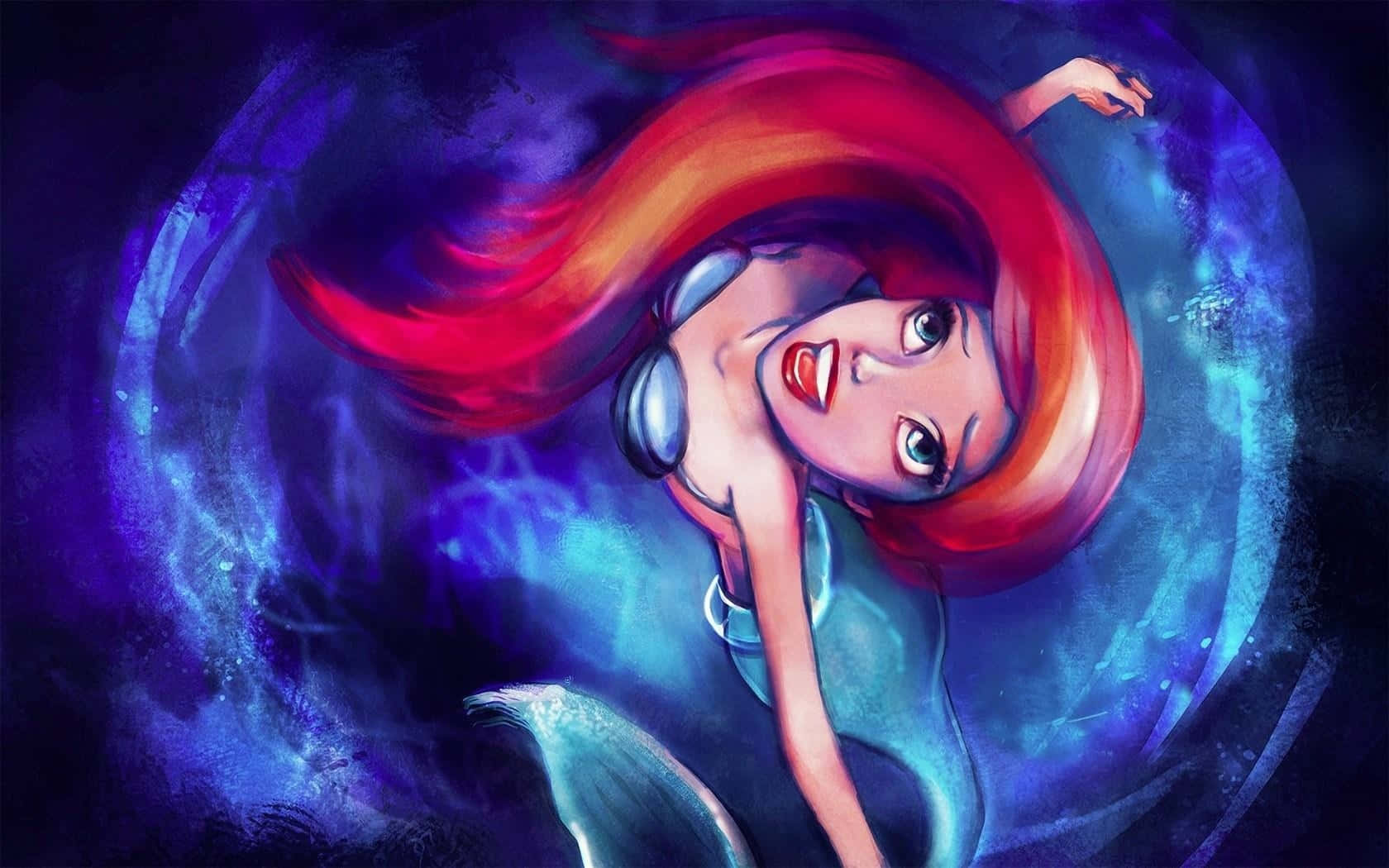 Cute Little Mermaid Movie Painting Wallpaper