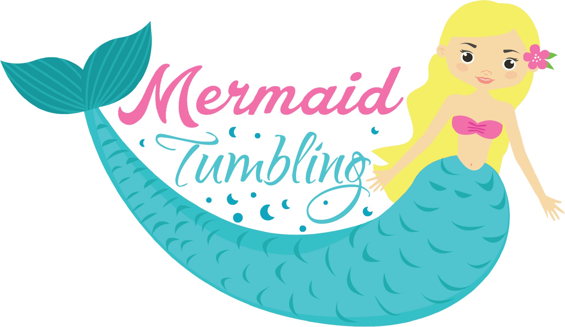 Cute Mermaid Tumbling Clipart PNG
