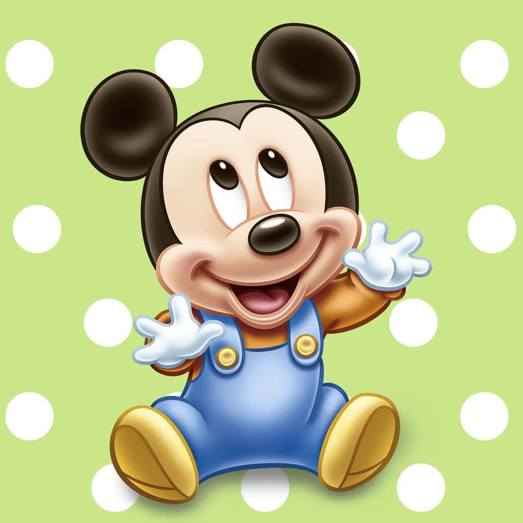 Det er tid til at smile med Sød Mickey Mouse! Wallpaper