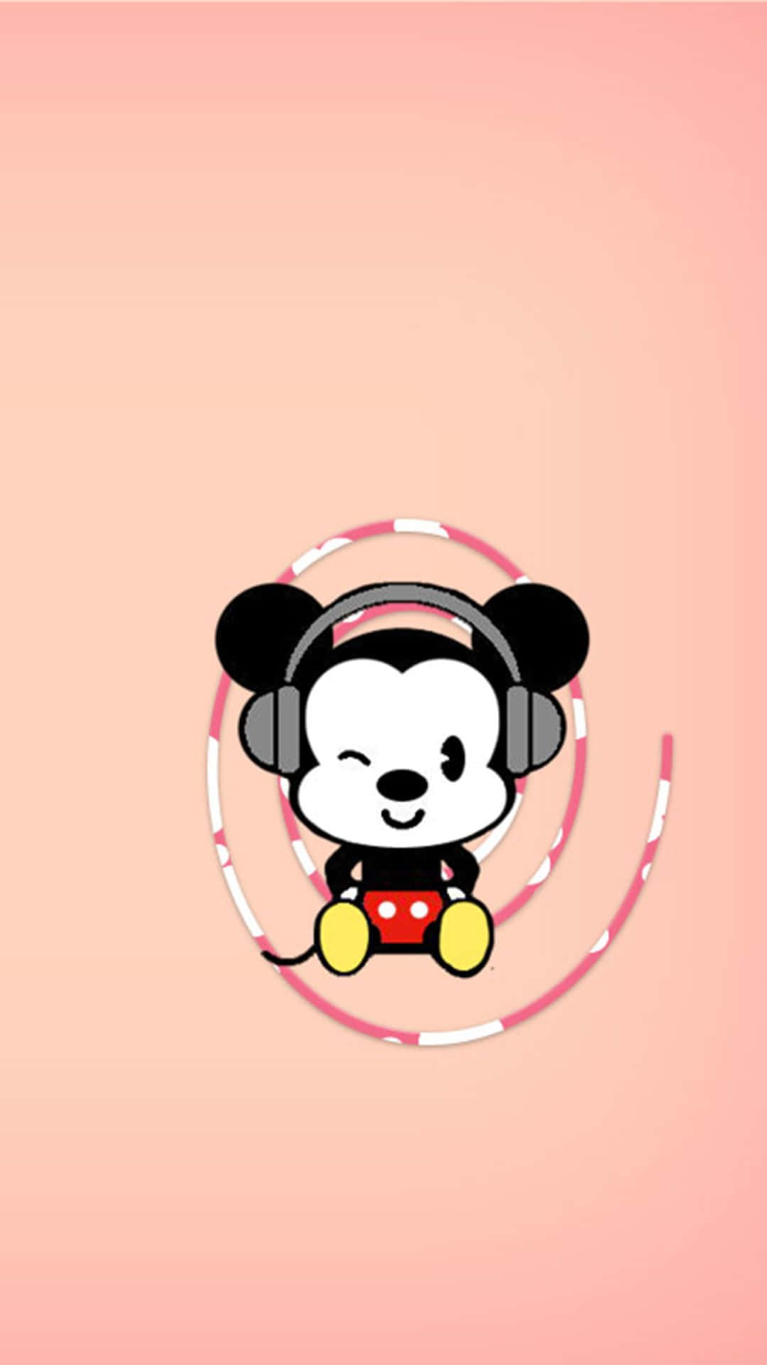 "Cute Mickey Mouse Spreads his Joy" Wallpaper
