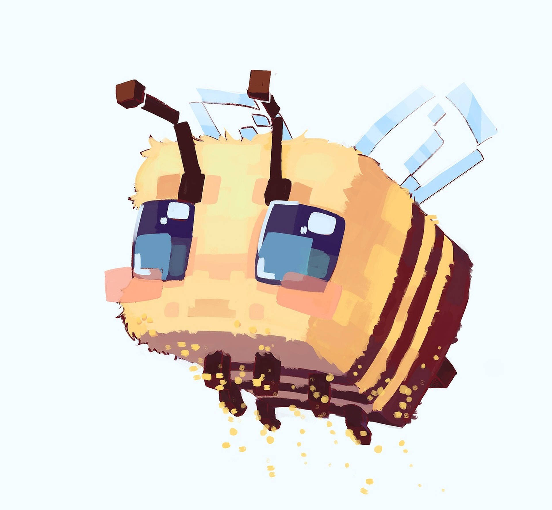 Cute Minecraft Bee Wallpaper