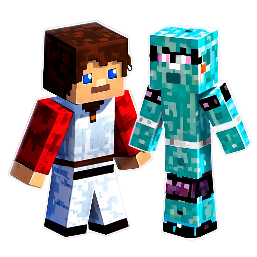 Download Cute Minecraft Characters Png Cdj18 | Wallpapers.com