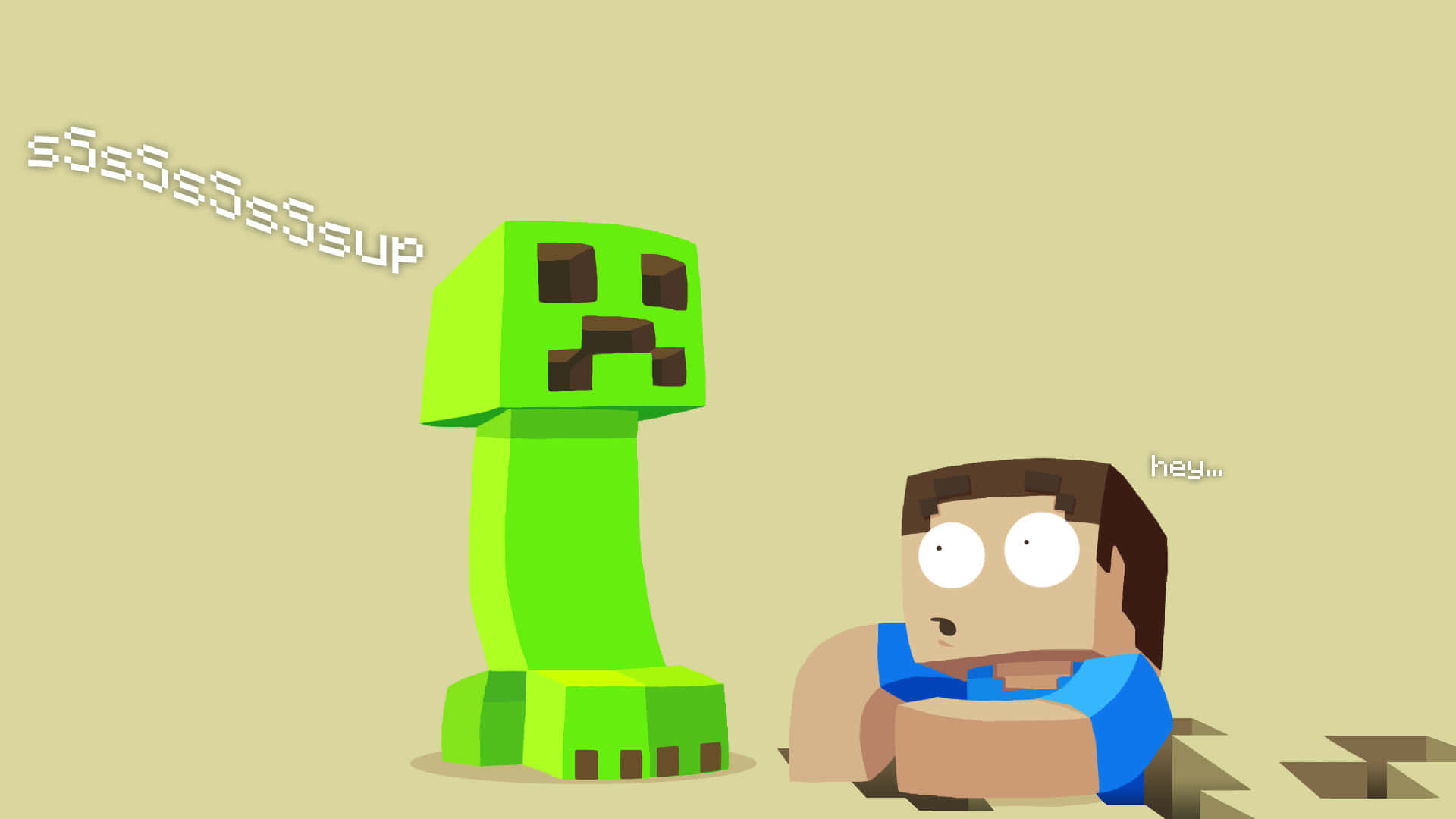 "Explore a Magical Pixelated World with Cute Minecraft!" Wallpaper