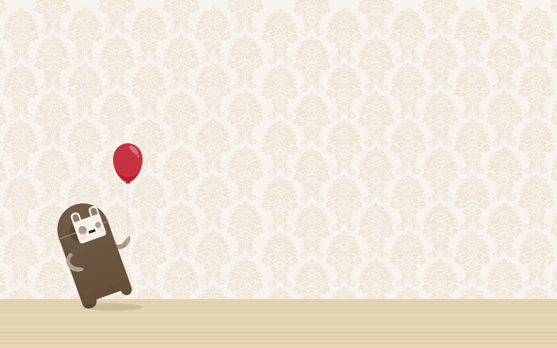 A Cartoon Character Is Holding A Red Balloon Wallpaper