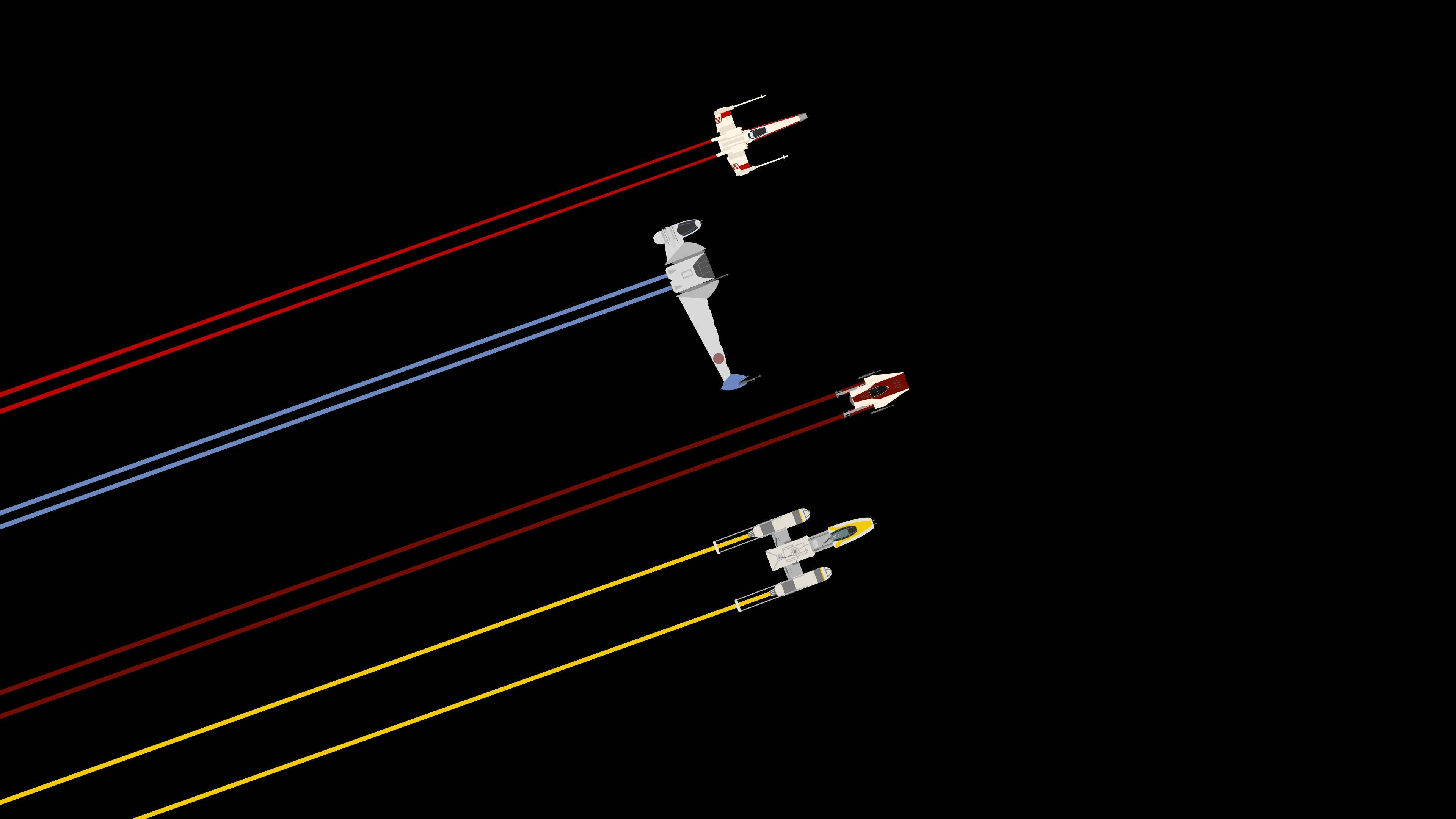 Cute Minimalist Star Wars Tie Fighter Aircraft Wallpaper