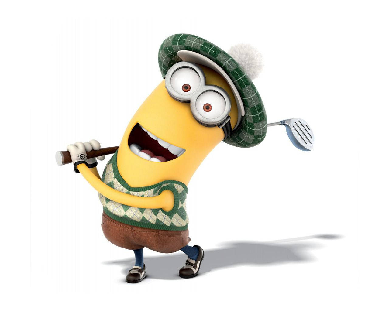 Cute Minion Tim Holding Golf Racket Picture