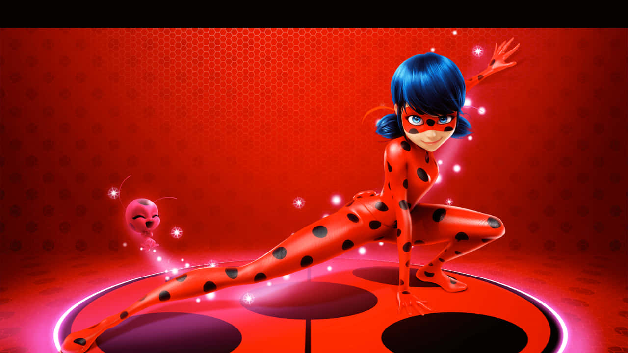 Cute Miraculous Ladybug Fighting Stance Background