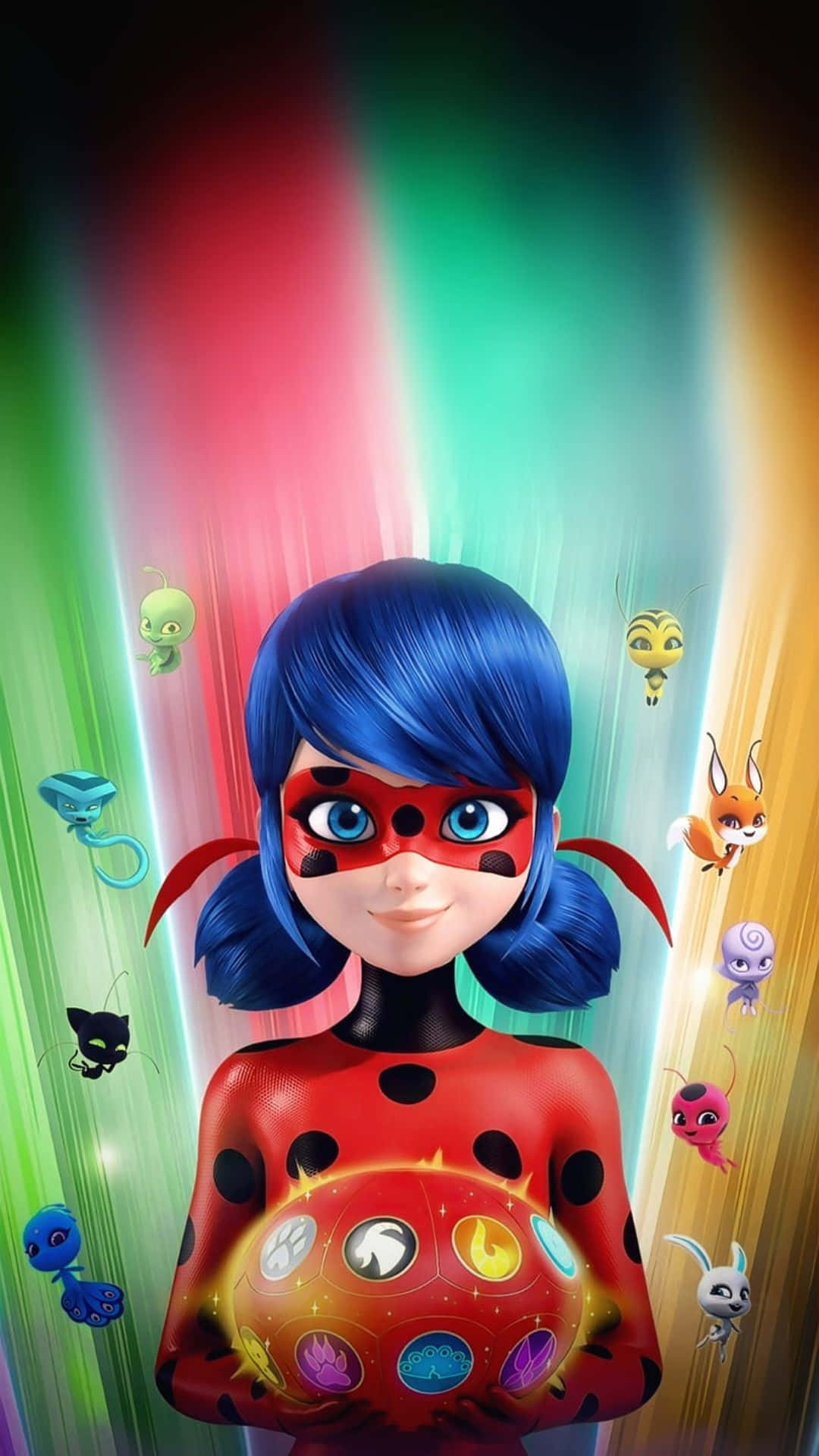 Cute Miraculous Ladybug Holds Miraculous Box Background