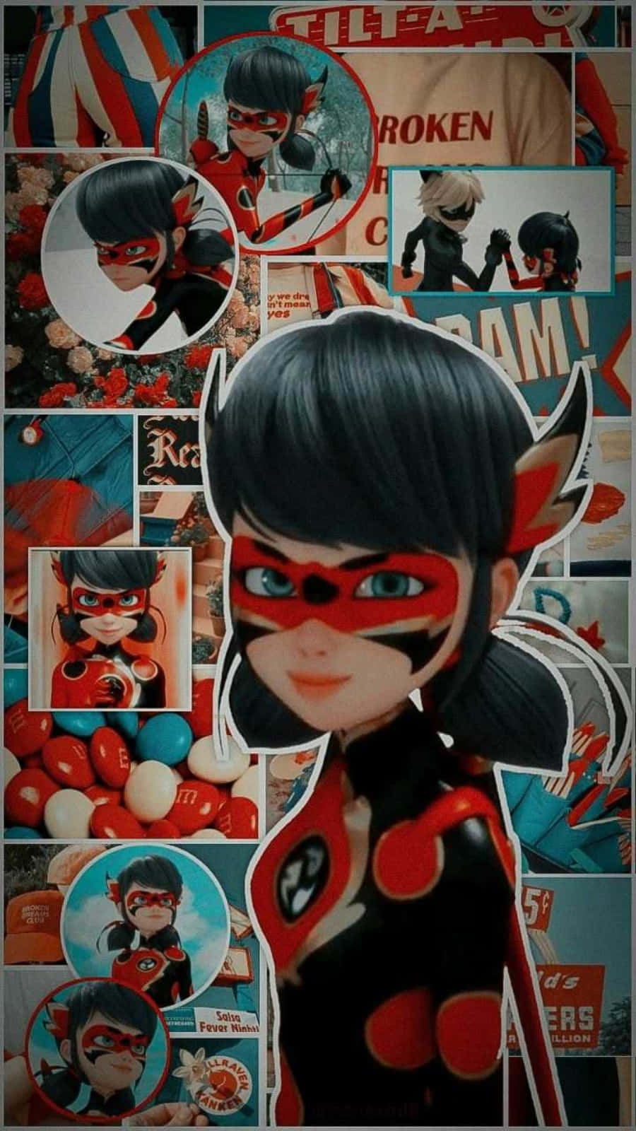 Cute Miraculous Ladybug Comic Collage Picture