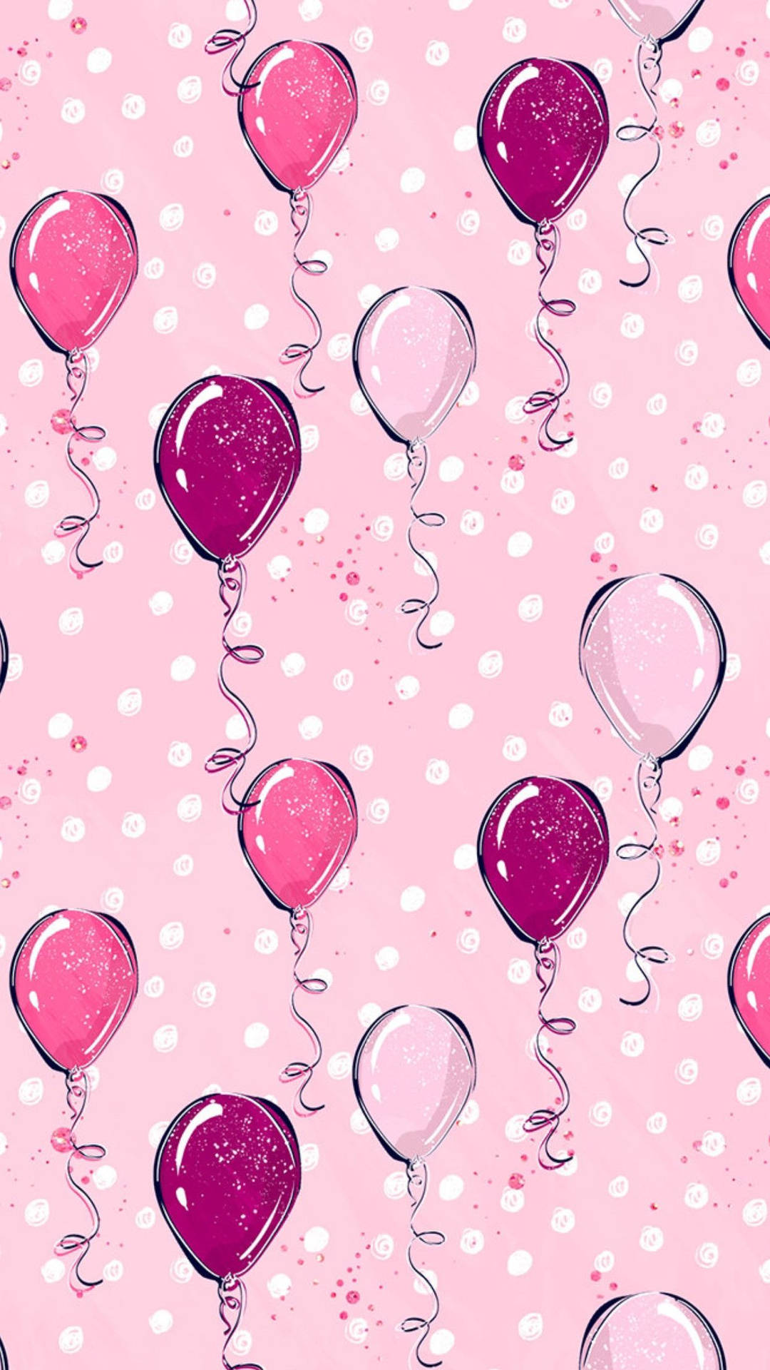 Cute Mobile Balloon Art Wallpaper