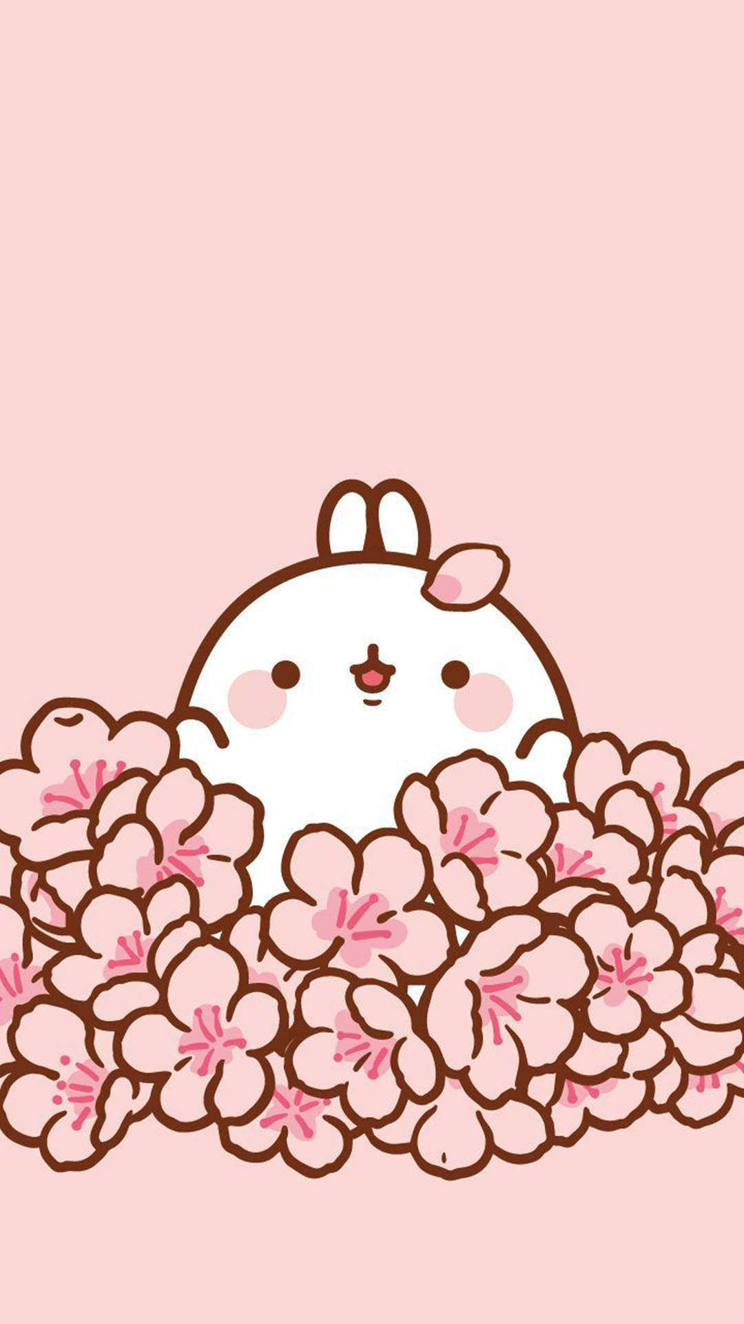 Cute Molang Bunny Pink Kawaii