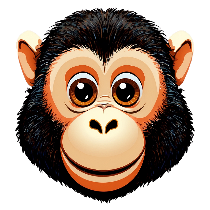 Cute Monkey Face Clipart Png 87 PNG