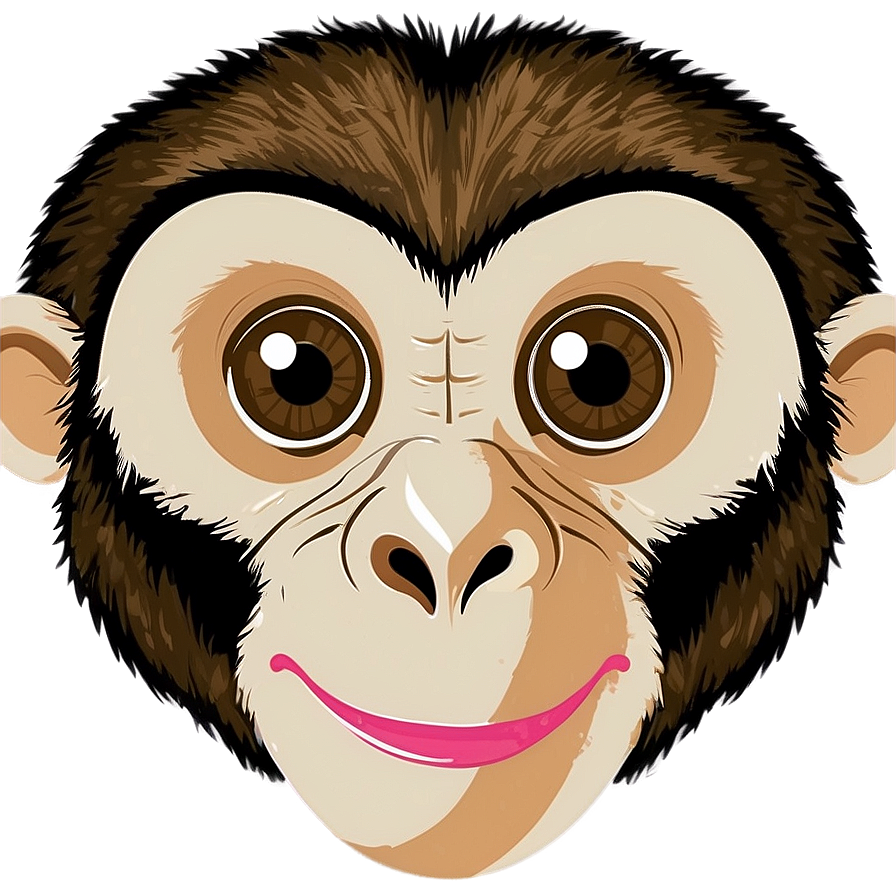 Cute Monkey Face Clipart Png Nna PNG