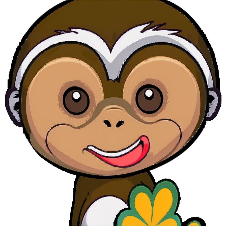 Cute Monkey Face Clipart Png Qbp31 PNG