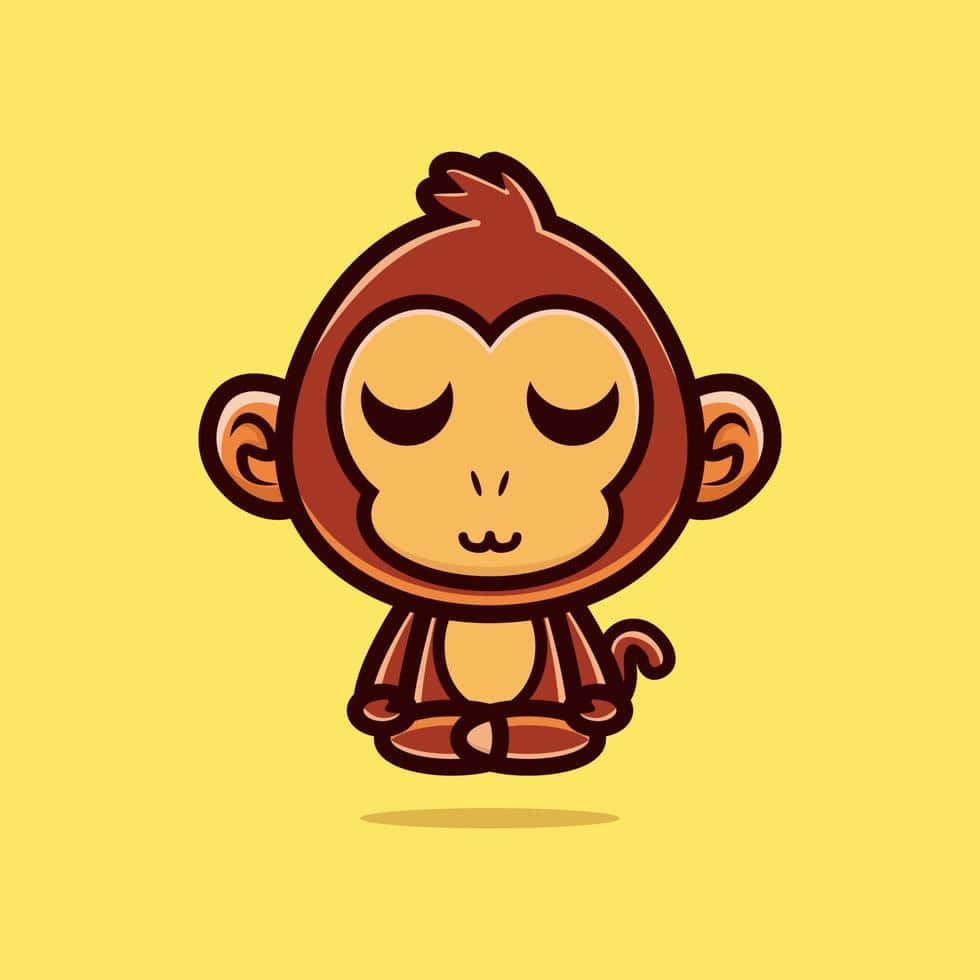 Cute Monkey Photo Floating Background