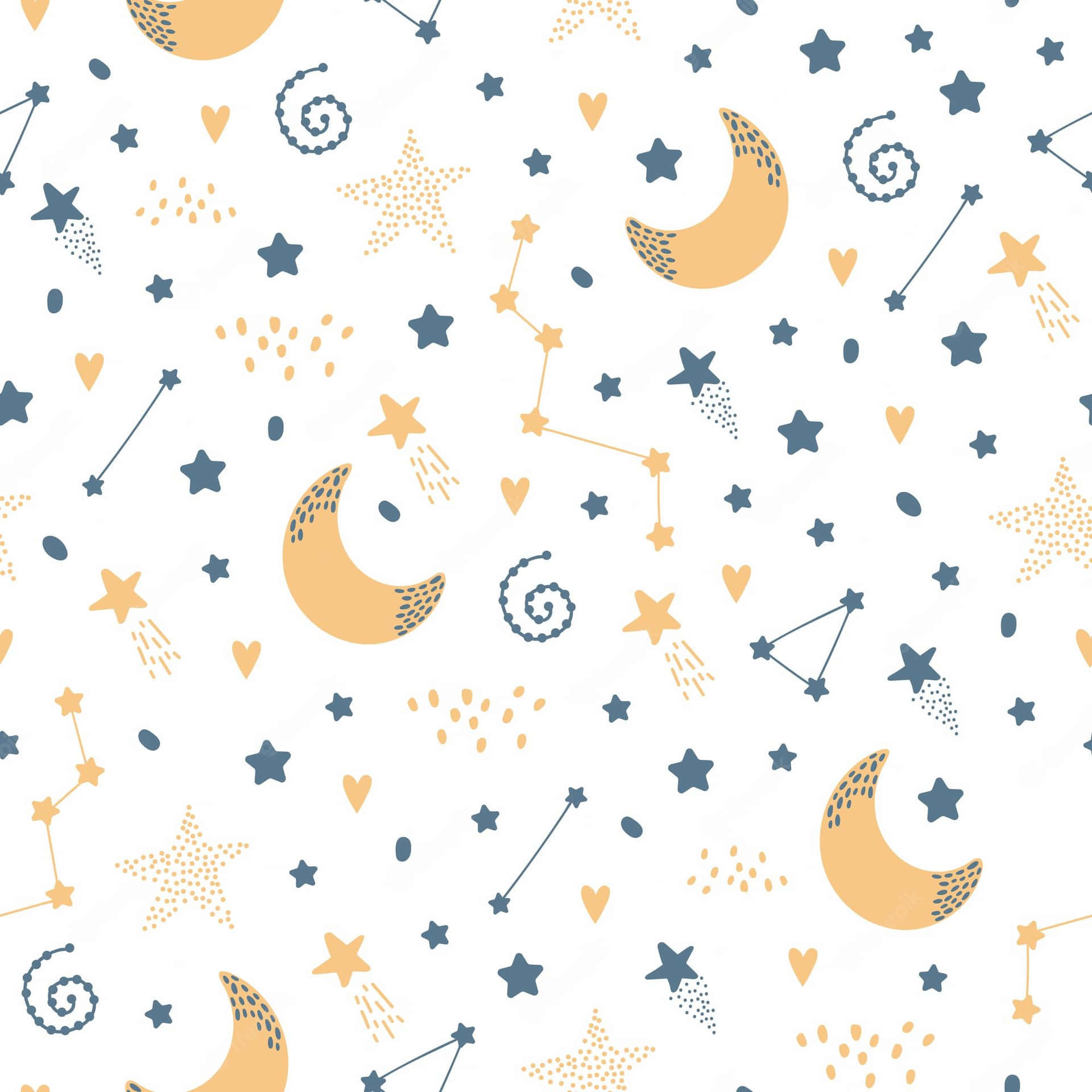 Kig på denne smukke måne, der skinner i nattehimlen! Wallpaper