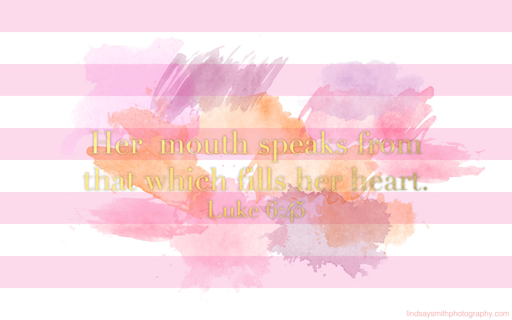 A Pink And White Striped Background With The Words, Have Growth Speaks From The Heart Wallpaper