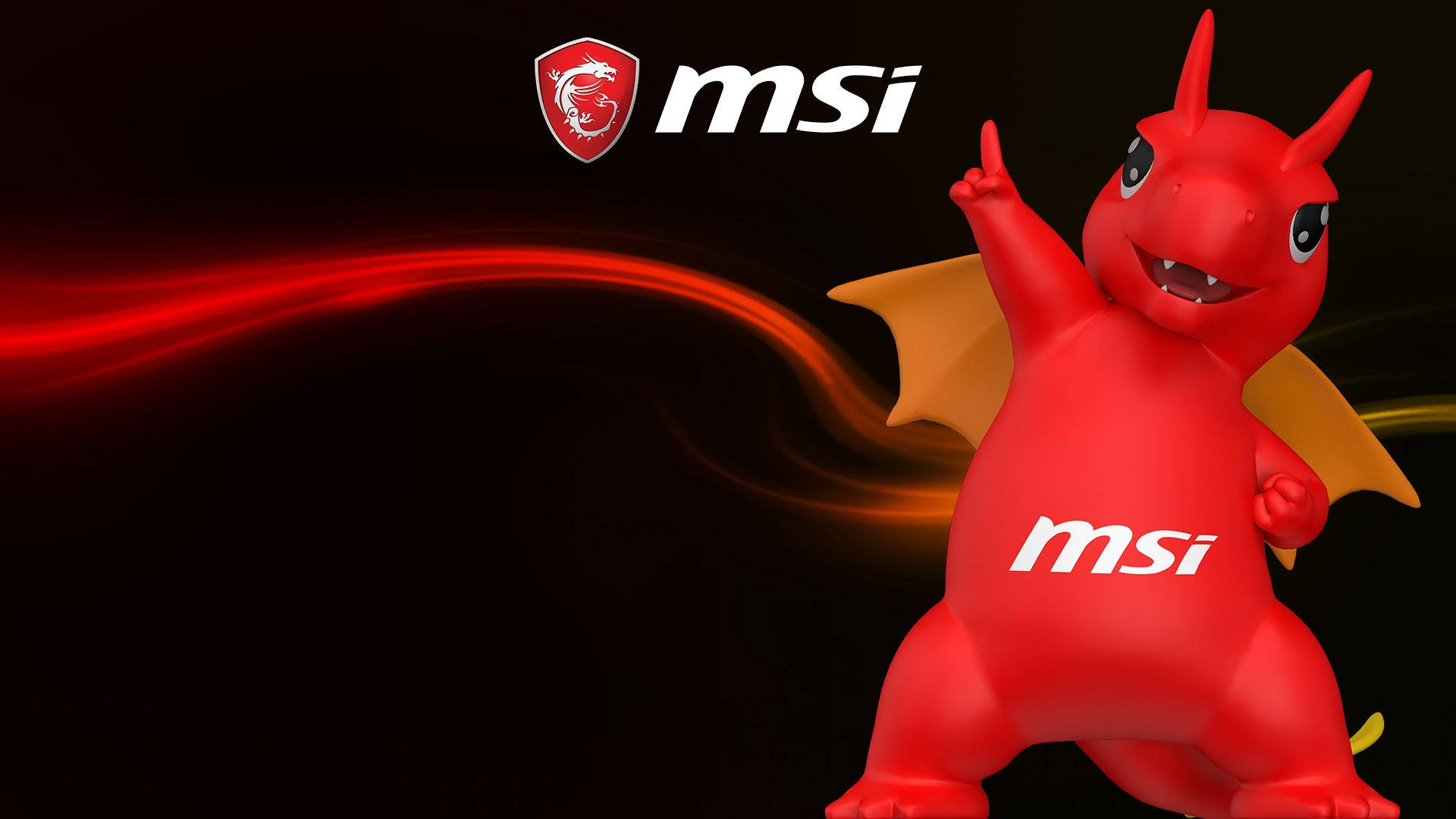 Unleash the ferocity of the MSI red dragon! Wallpaper