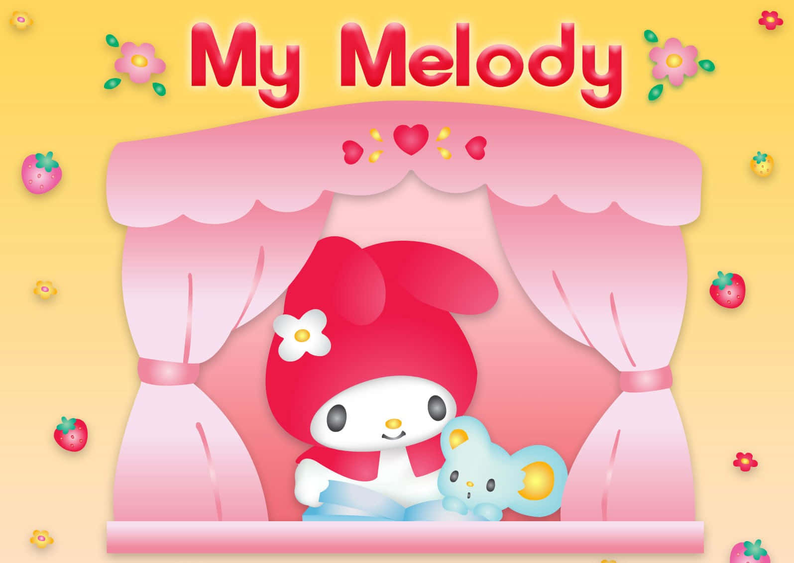 Cute My Melody And Flat The Mouse Wallpaper
