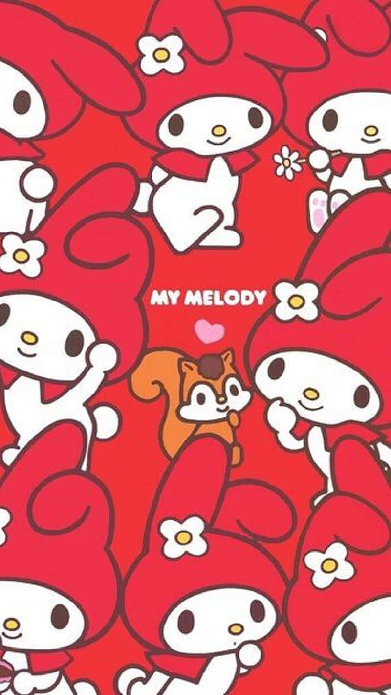 Cute My Melody And Risu Wallpaper