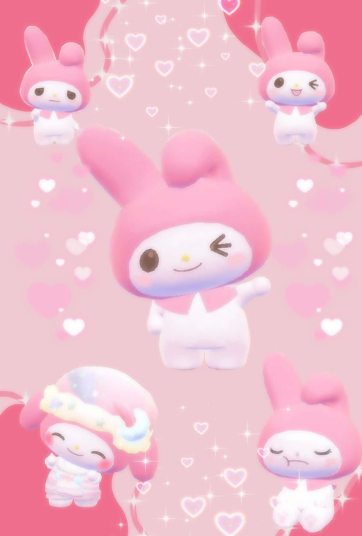 Enjoy the cute and cheeky demeanor of My Melody Wallpaper