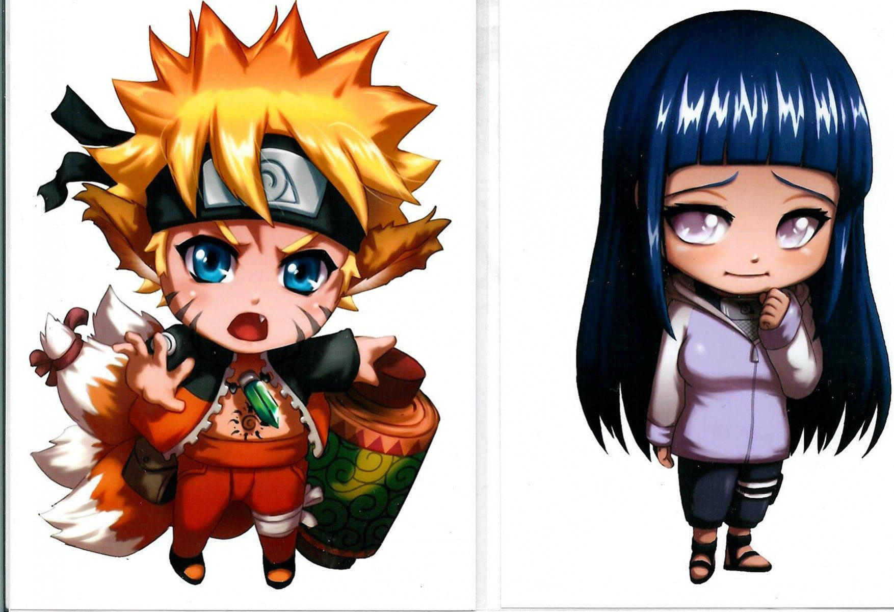 Cute Naruto And Hinata Digital Art Wallpaper