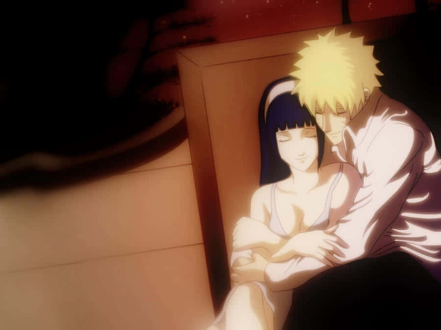 Cute Naruto And Hinata Hugging Wallpaper