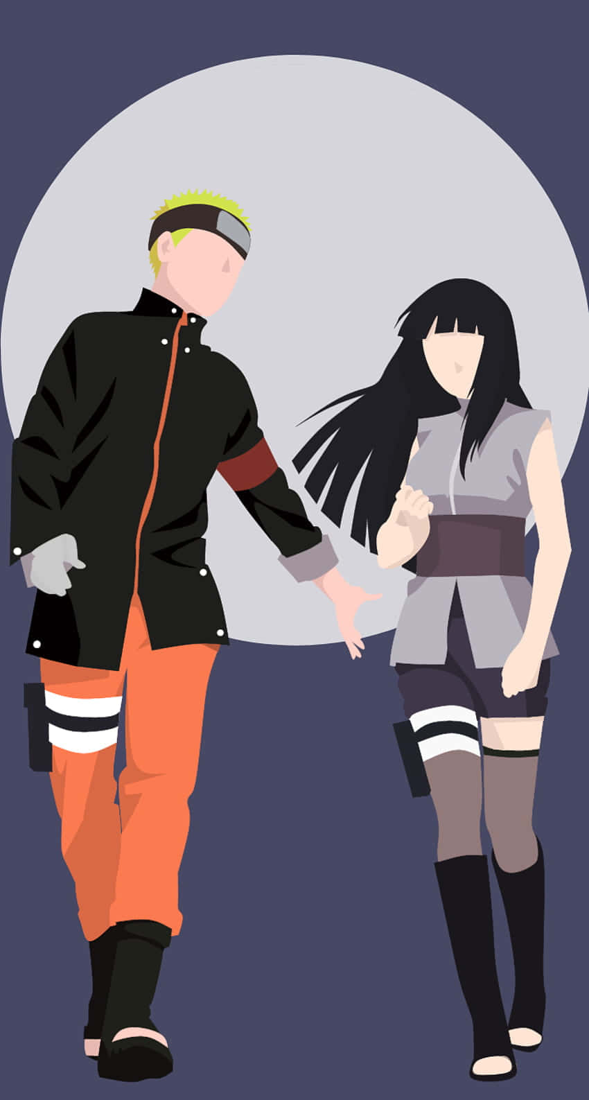 Cute Naruto And Hinata Vector Art Wallpaper