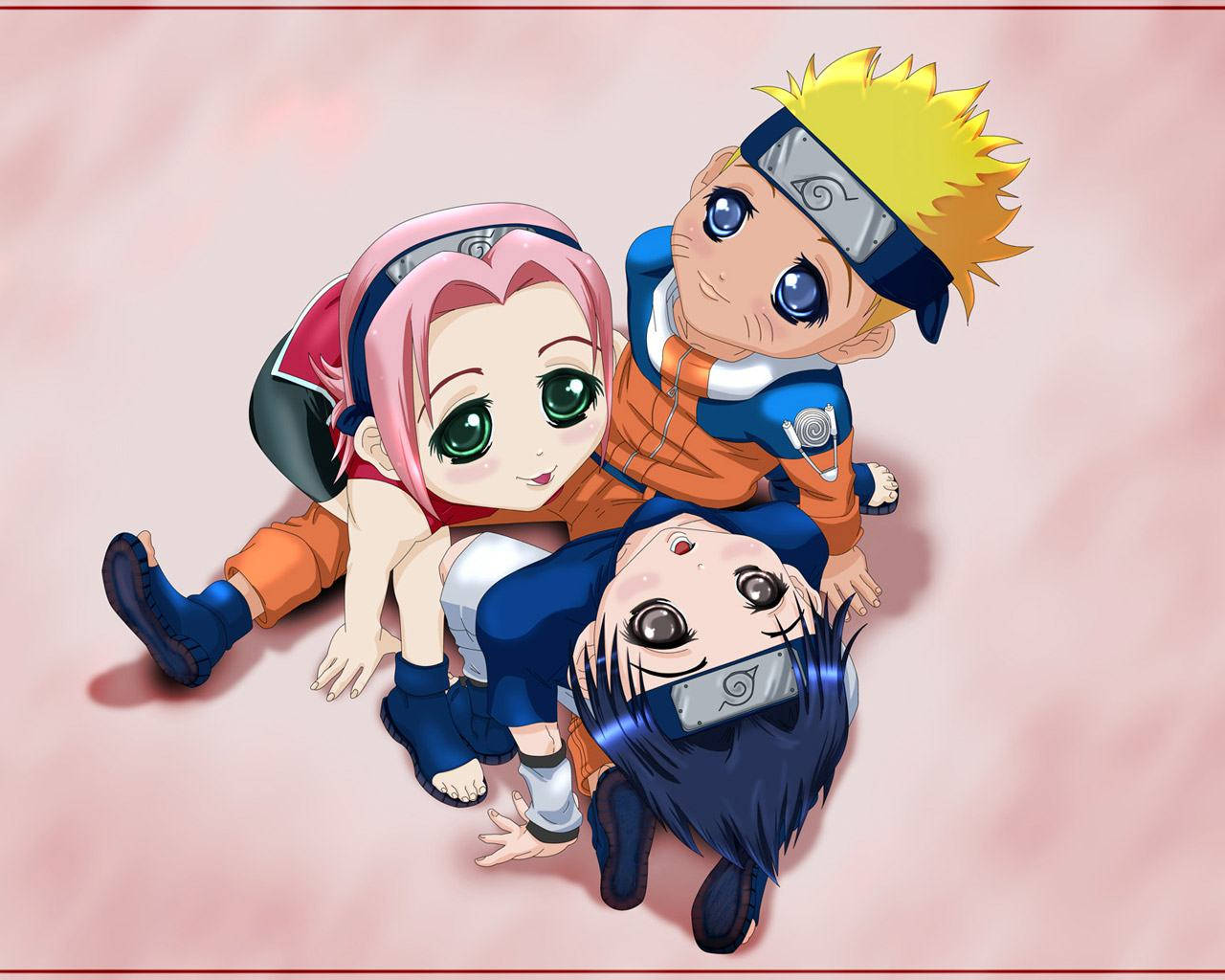 Cute Naruto Baby Illustration Wallpaper