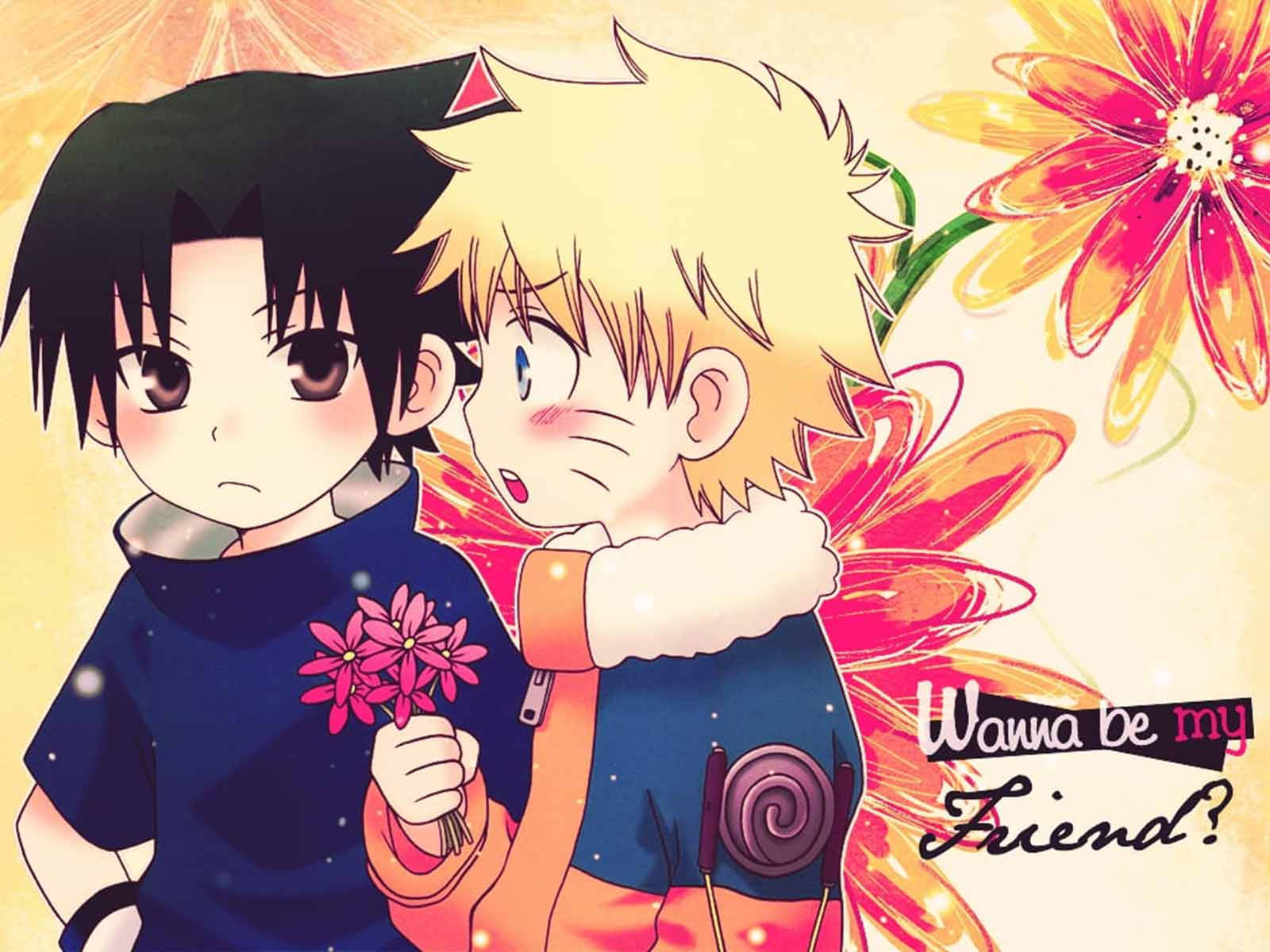 Cute Naruto Flower Art Wallpaper