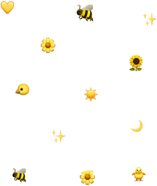 Cute Nature Emoji Pattern PNG