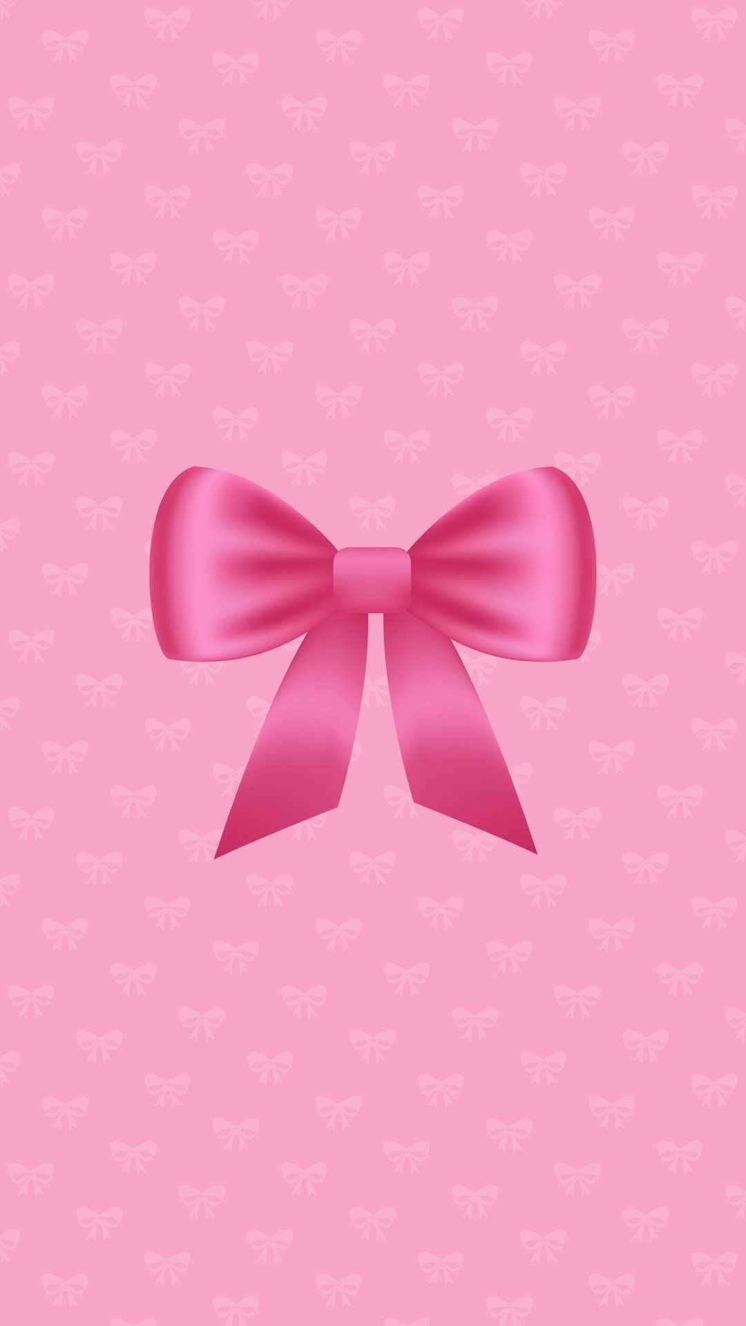 Pink Bow On A Pink Background Wallpaper