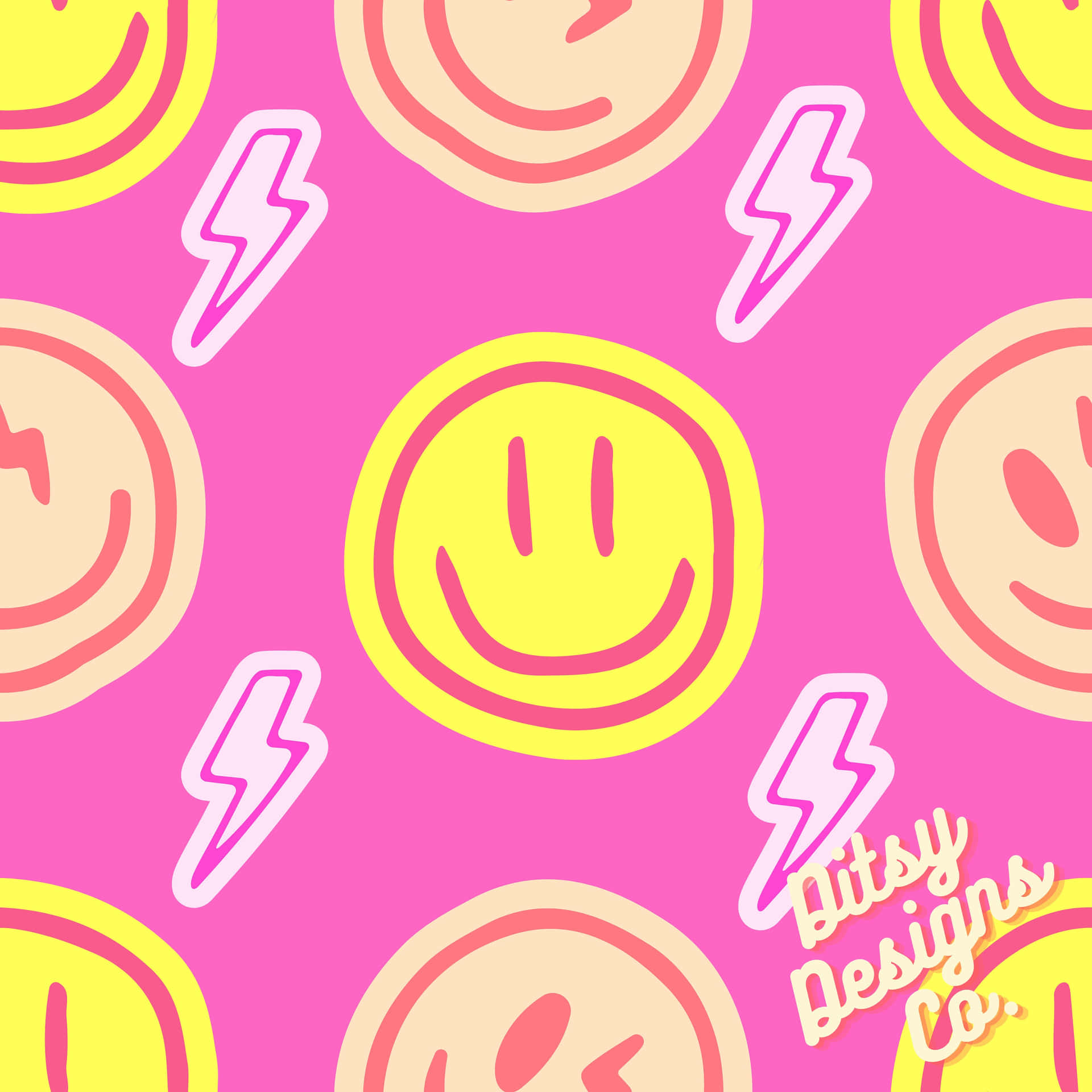 Brighten your day with cute neon pink Wallpaper