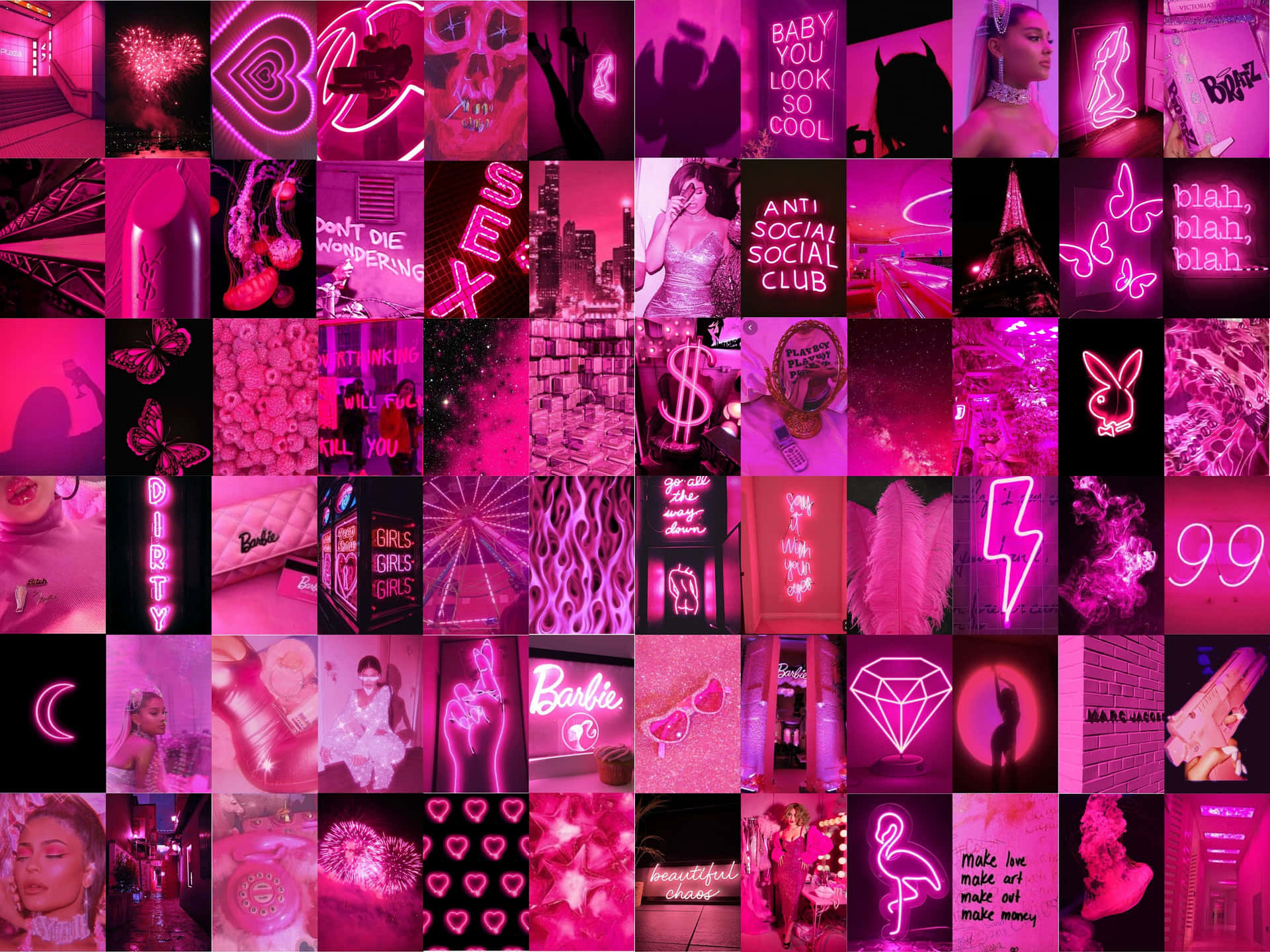 Download Cute Neon Pink Lightning And Diamond Wallpaper  Wallpaperscom