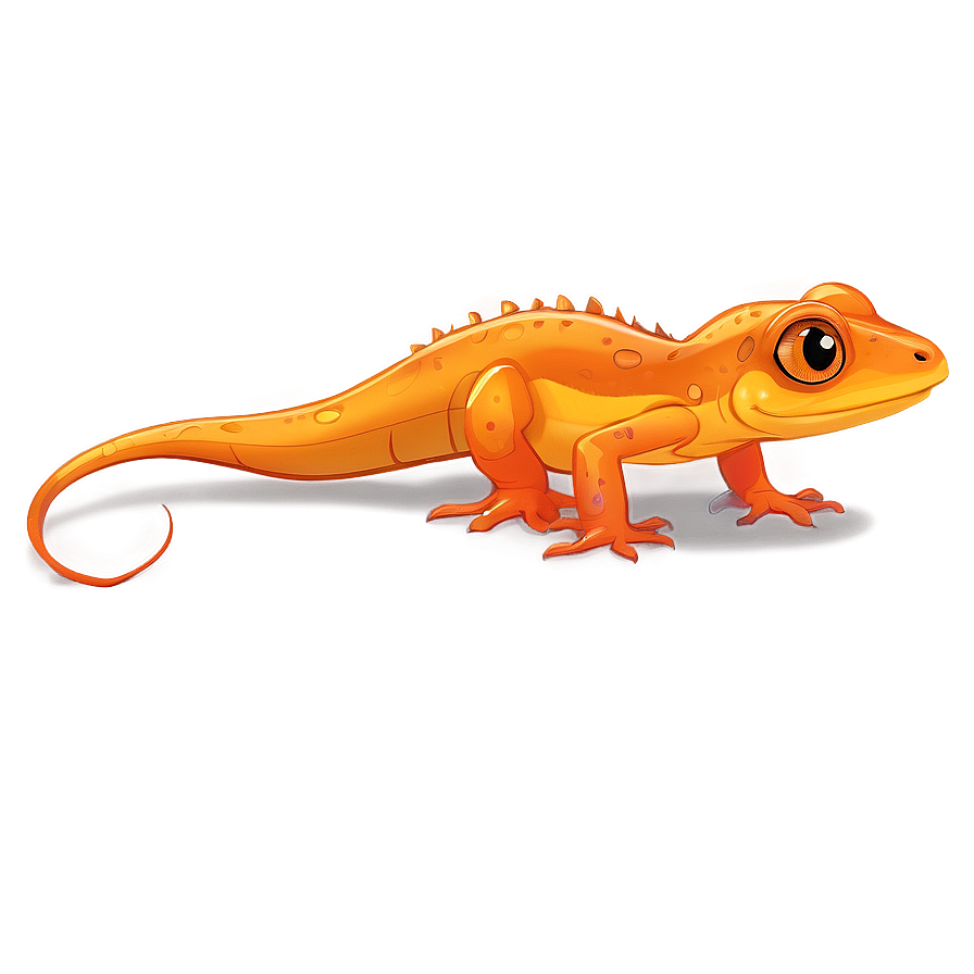 Cute Newt Illustration Png 06242024 PNG